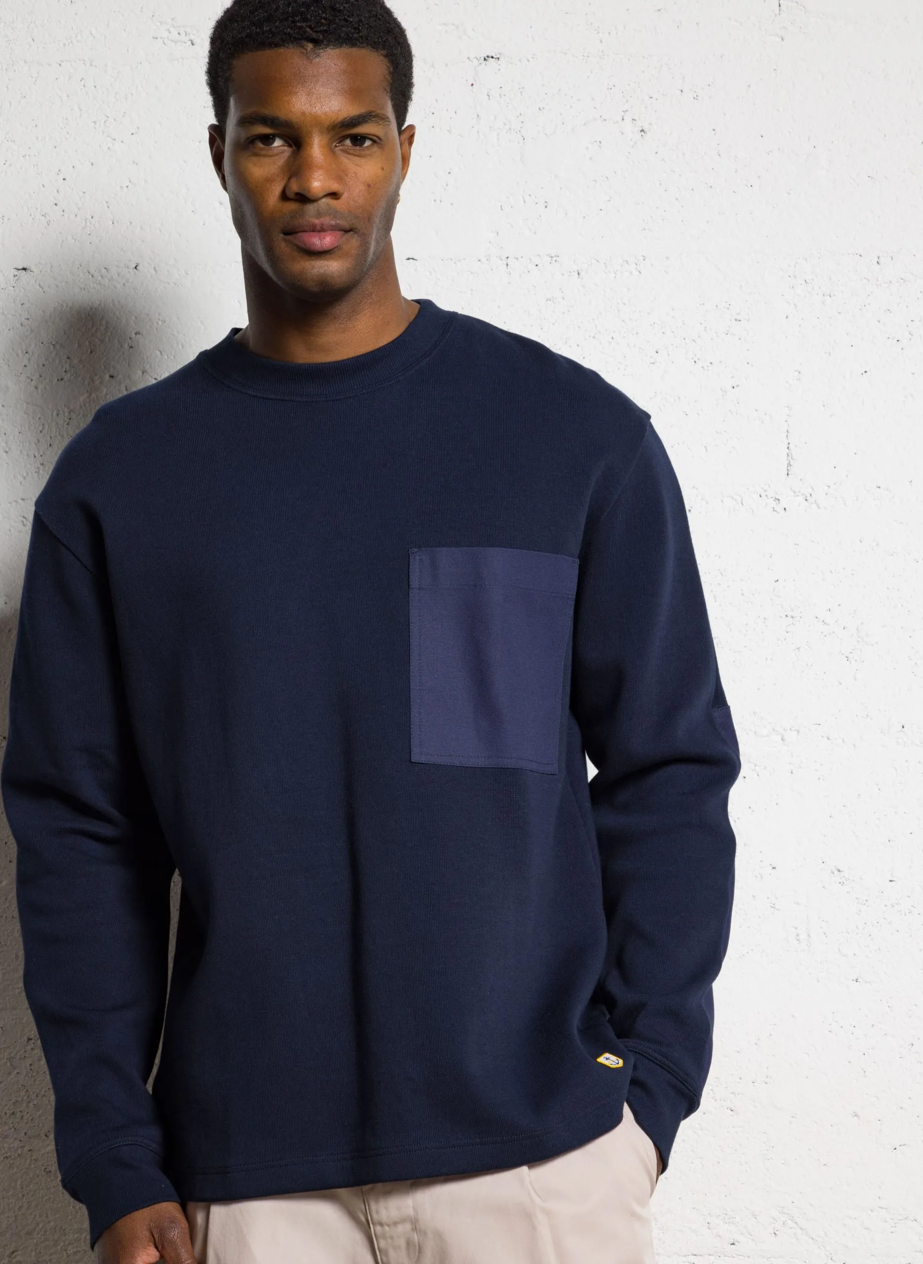 Oversize-Sweatshirt aus Baumwolle Blau