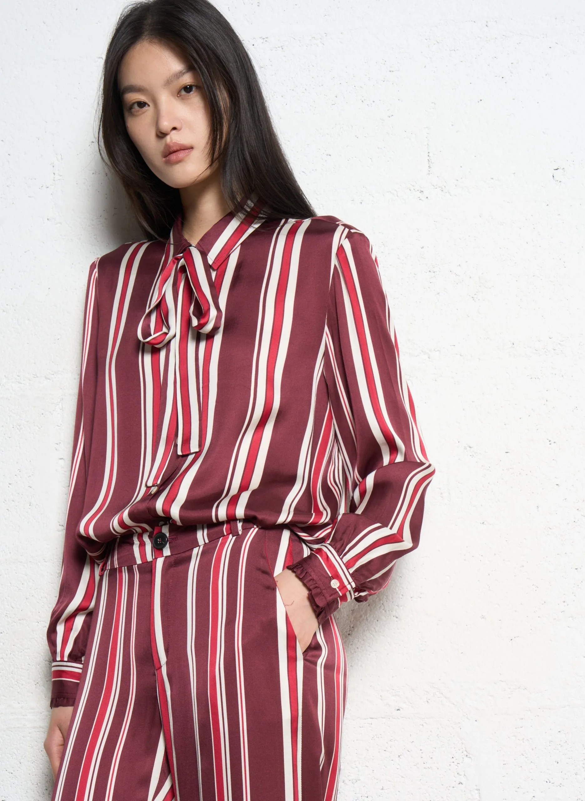 Bedrucktes Hemd mit klassischem Kragen Rosa