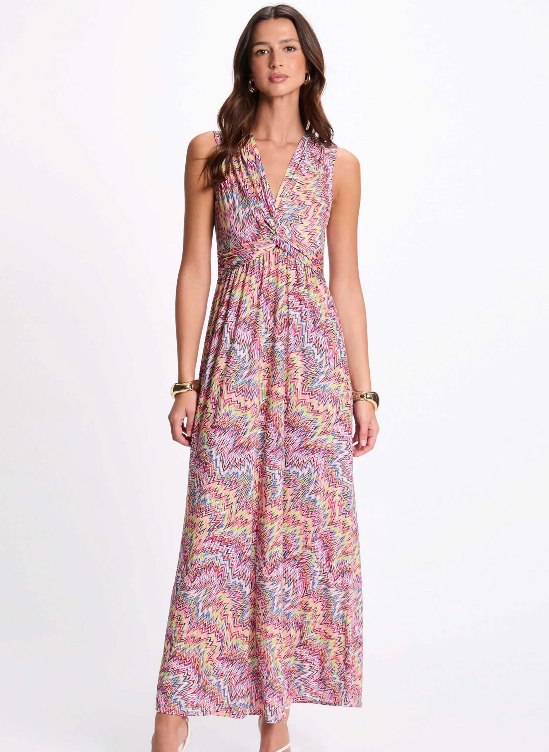 Atlas - Oversize-Pullover mit V-Ausschnitt Mehrfarbig 251-RPOKA