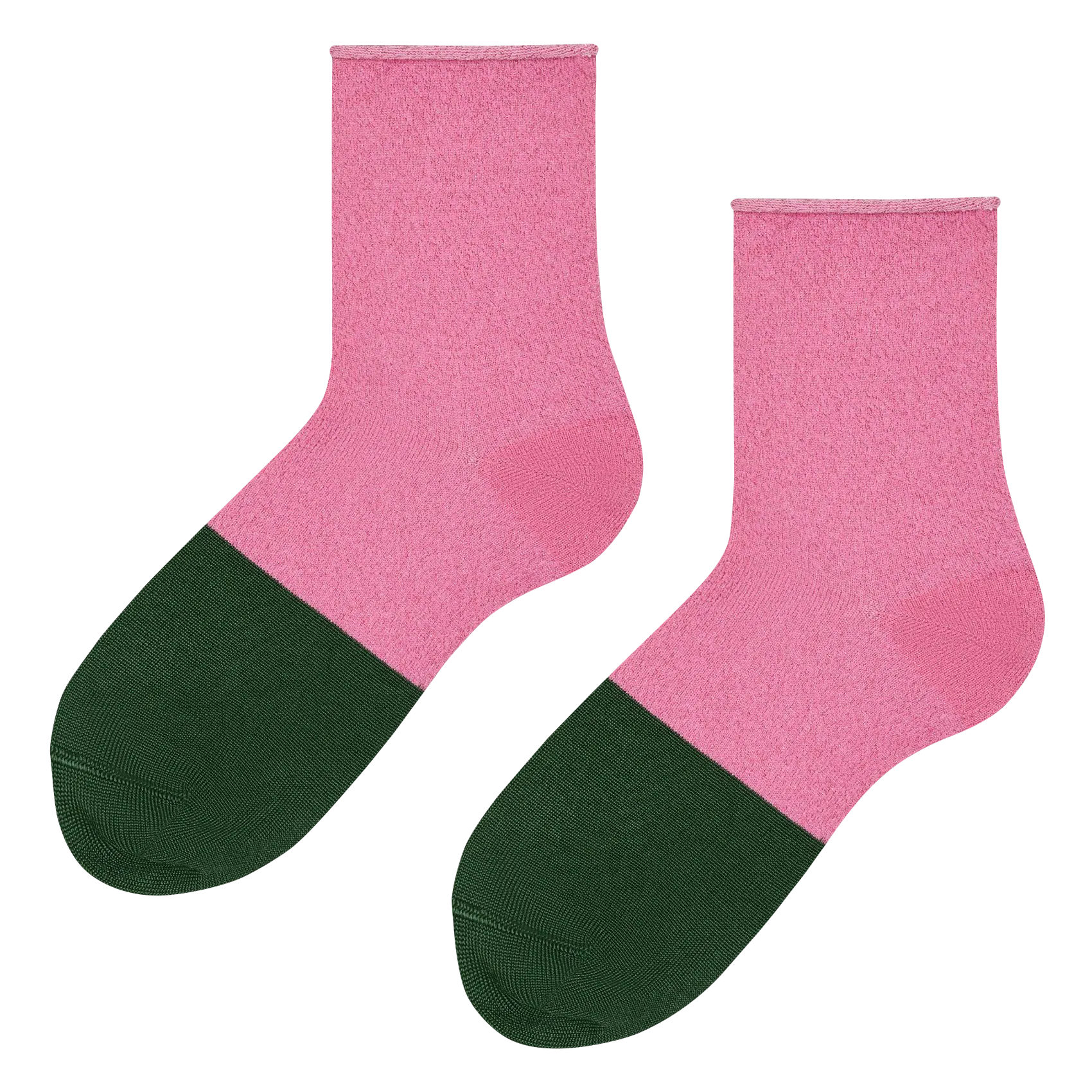 Zweifarbige Socken Rosa EXTENDED TOE 1-2