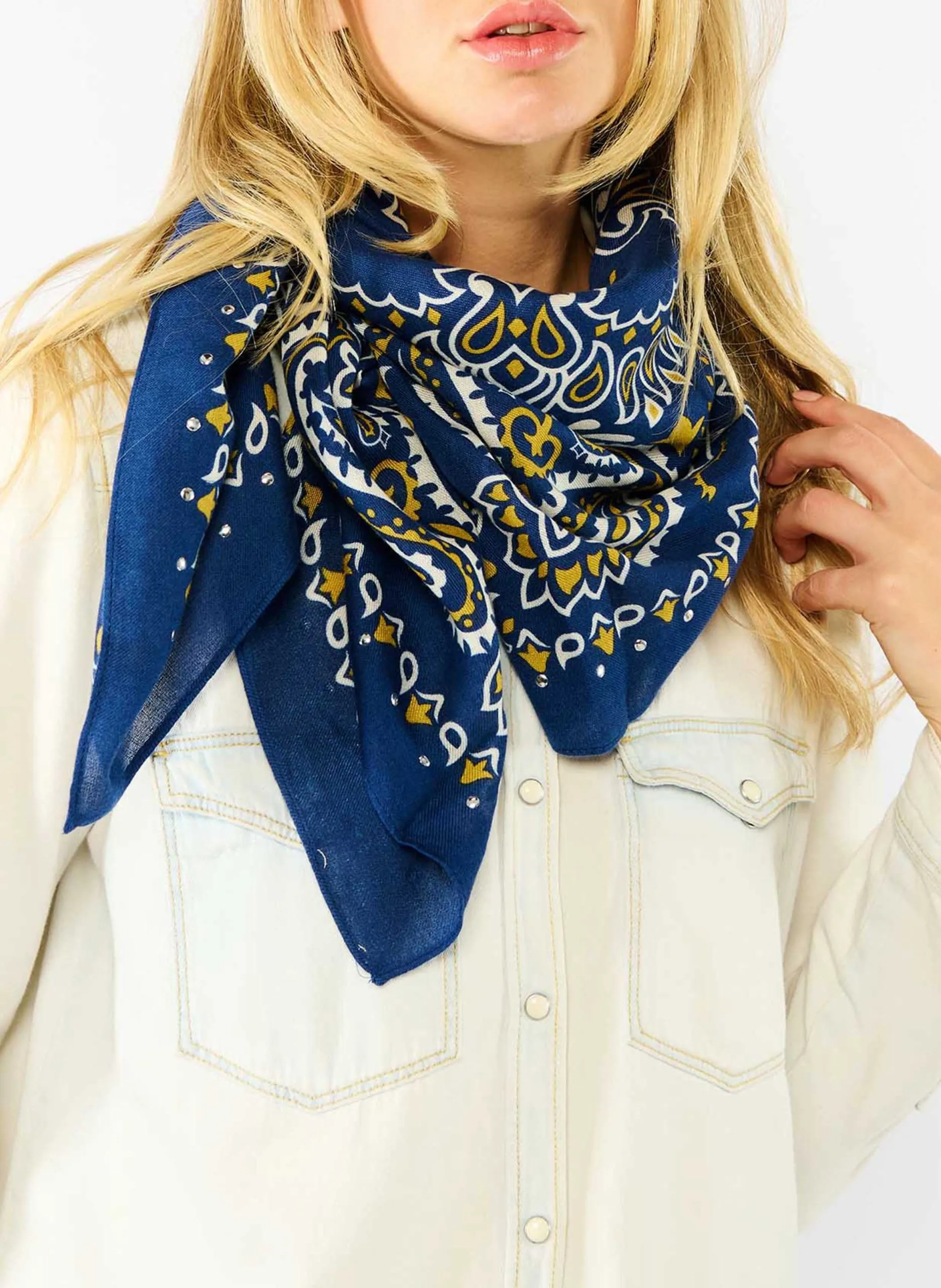 - 86 x 182 cm. Blau PAISLEY MEDIUM