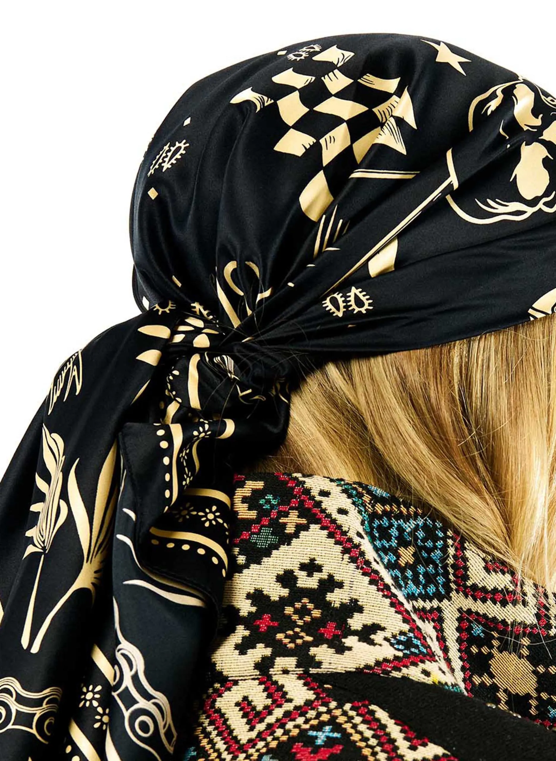 - 86 x 182 cm. Schwarz BANDANA MEDIUM