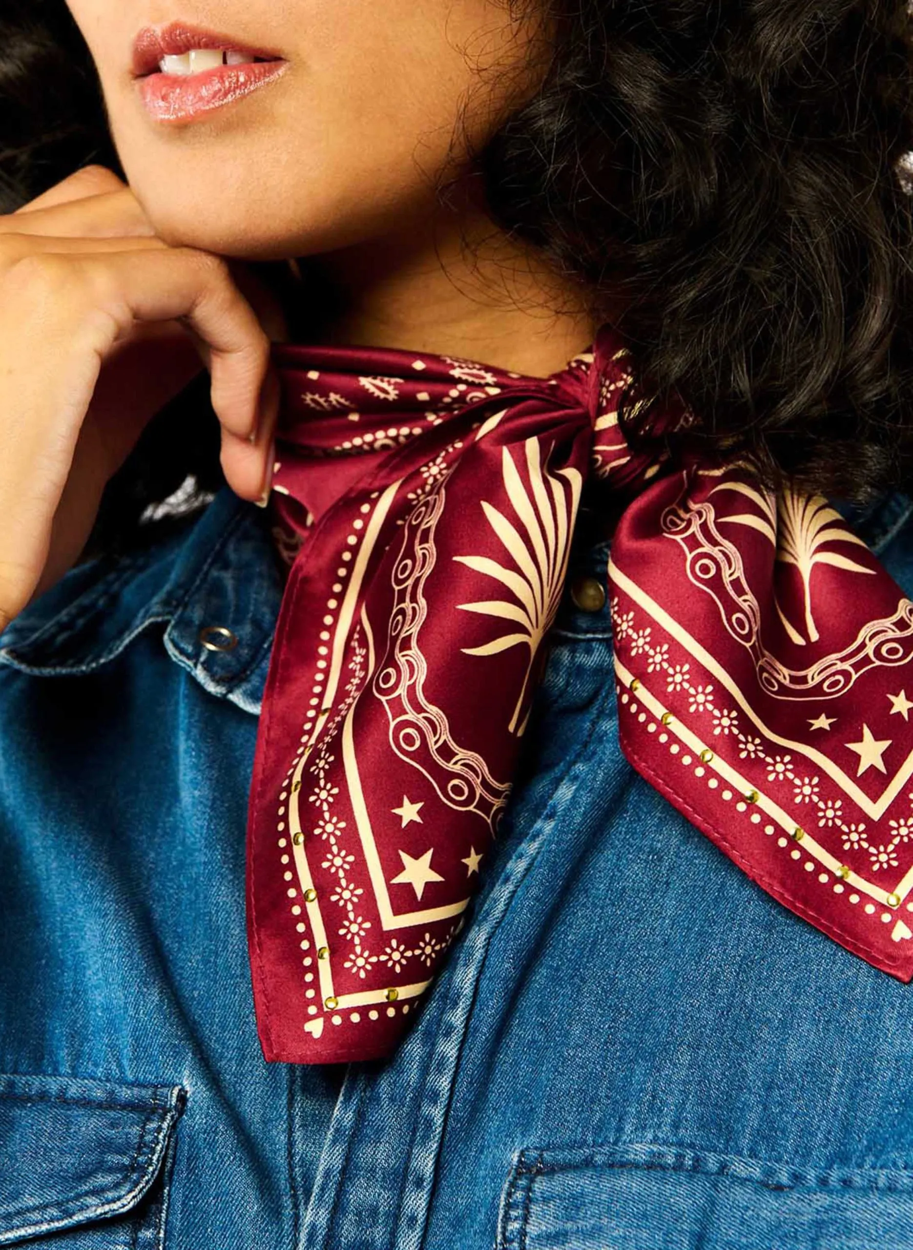 - 86 x 182 cm. Violett BANDANA MINI