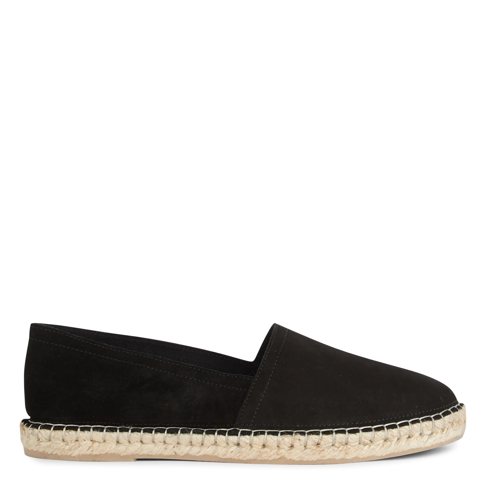 Espadrilles aus Leder Schwarz