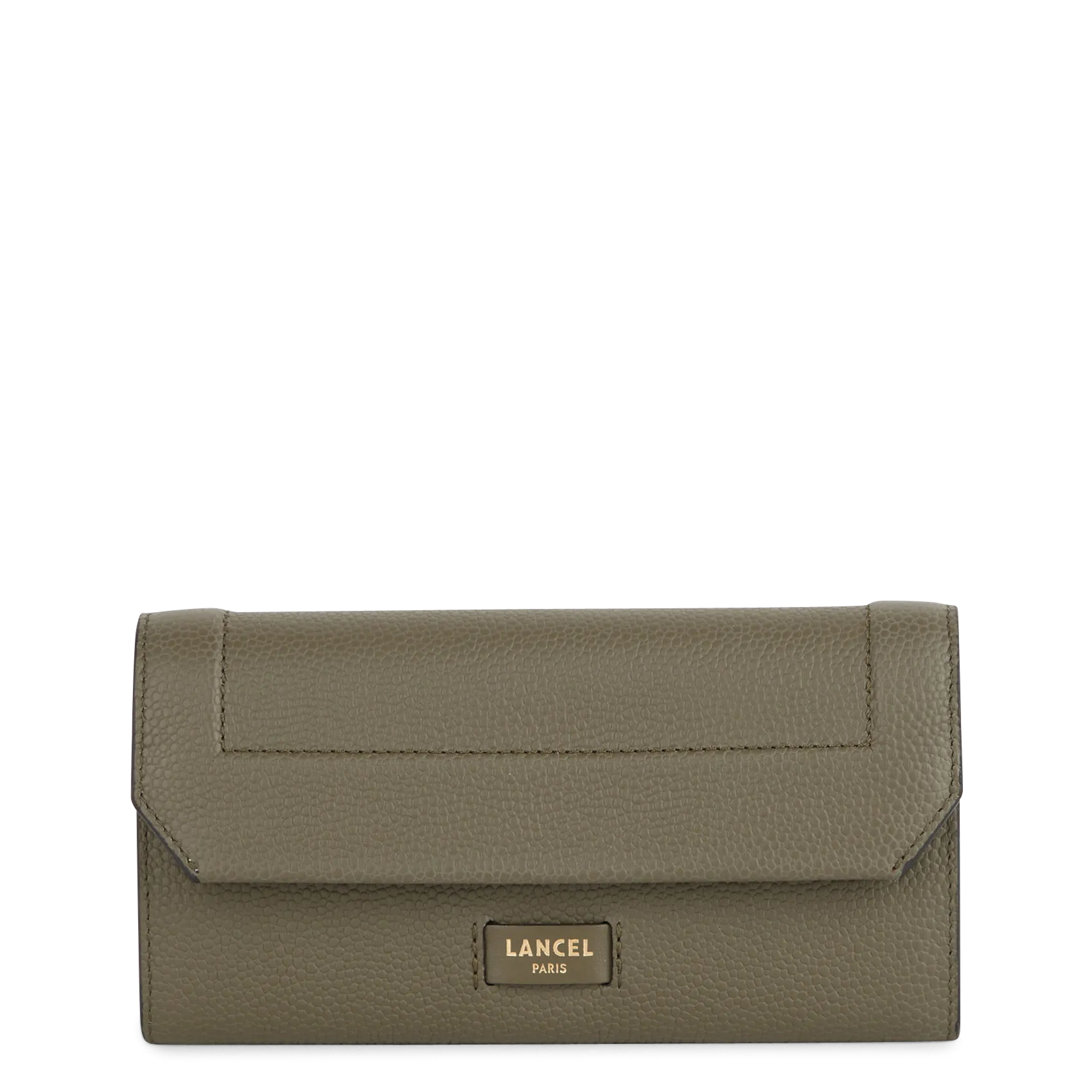 Brieftasche aus genarbtem Leder Khaki