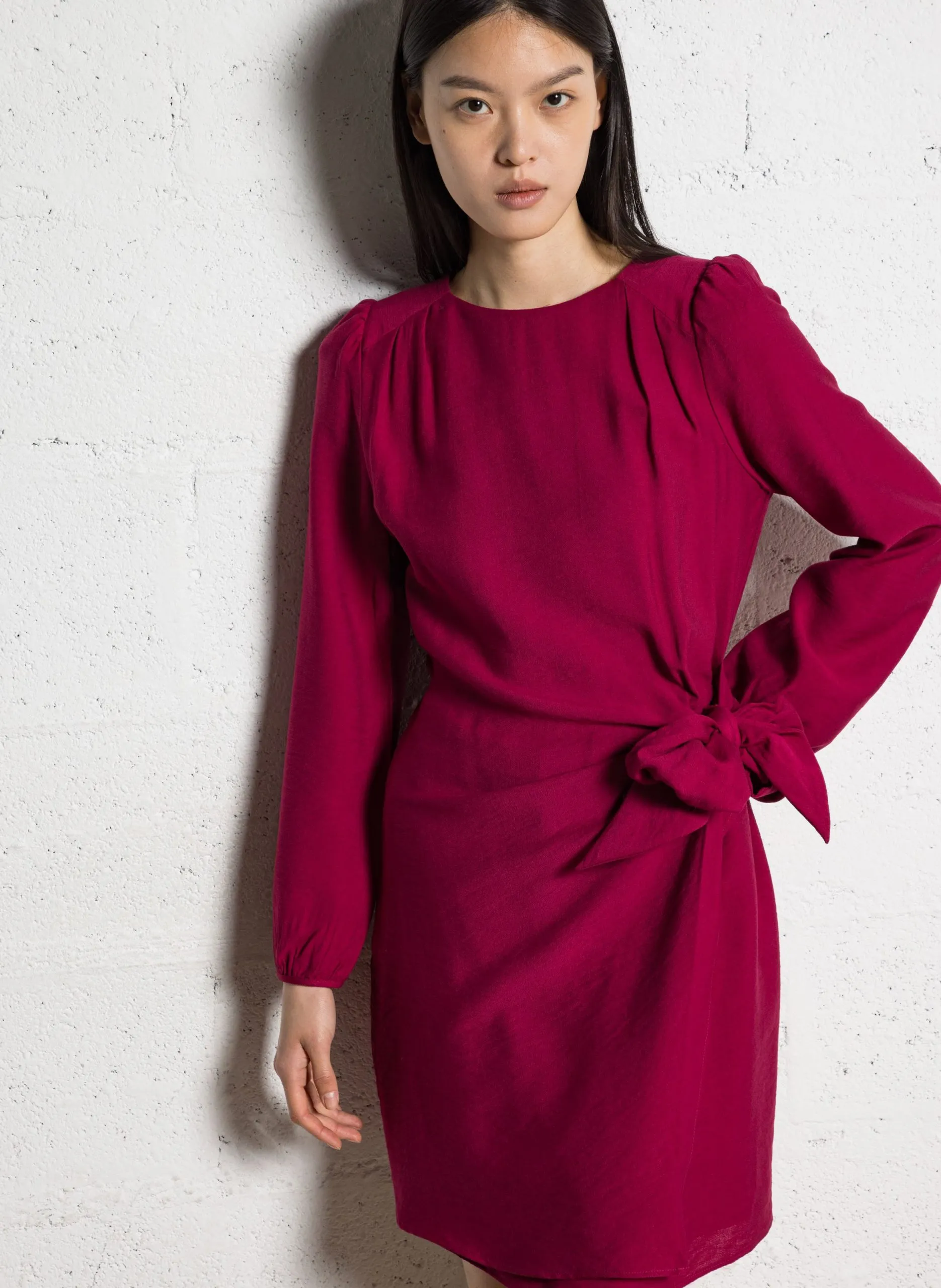 Dolores - Kurzes Kleid mit Gürtel Rosa