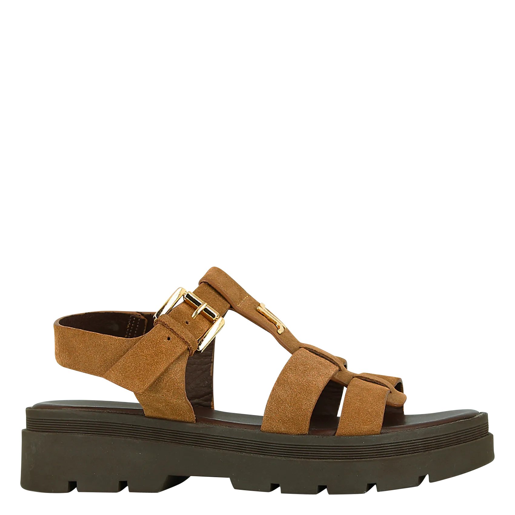 Espadrilles aus Wildleder mit Keilabsatz Braun LONDRES