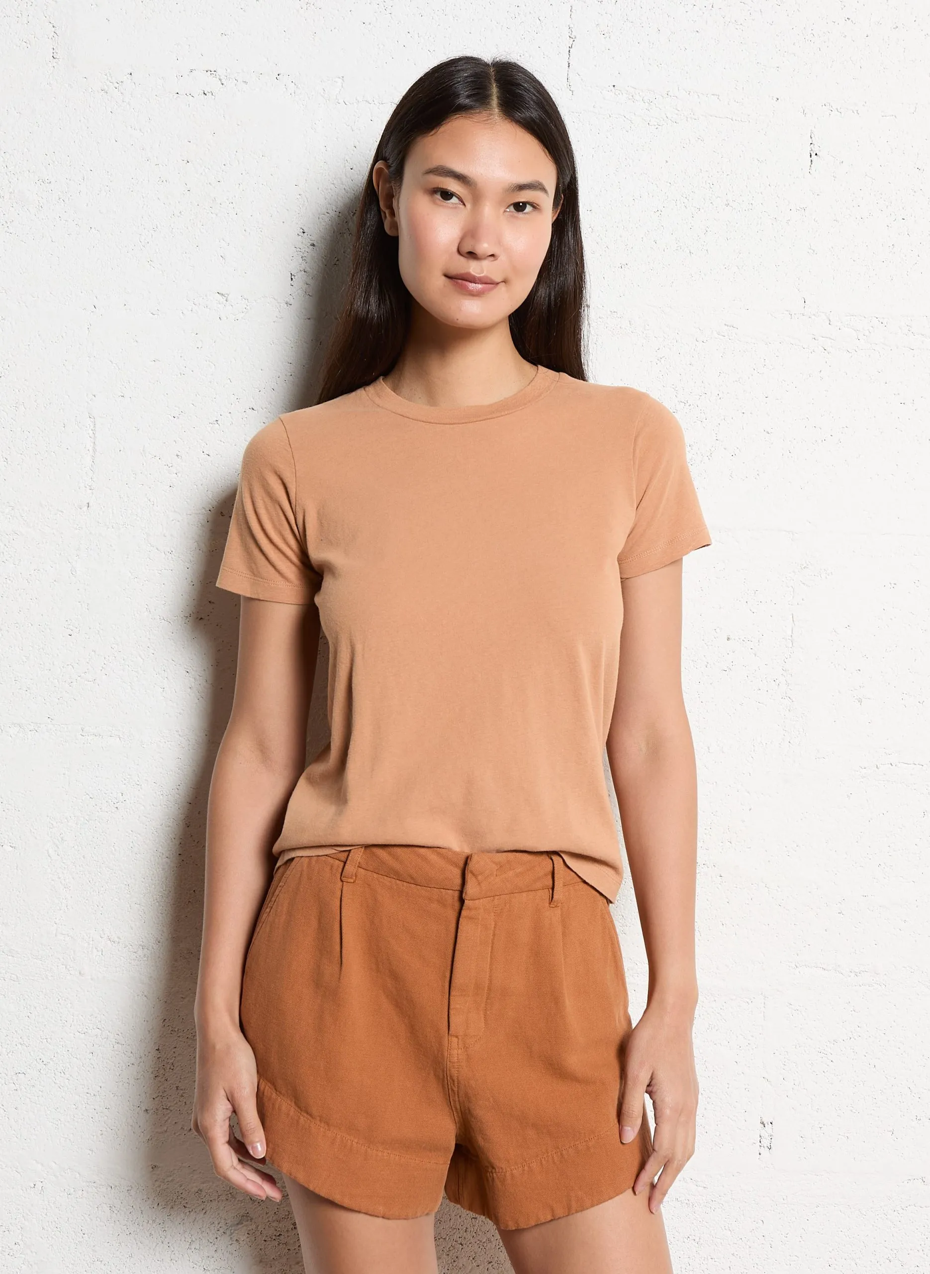 Baumwoll-Pullover mit Rundhalsausschnitt Braun GAMIPY