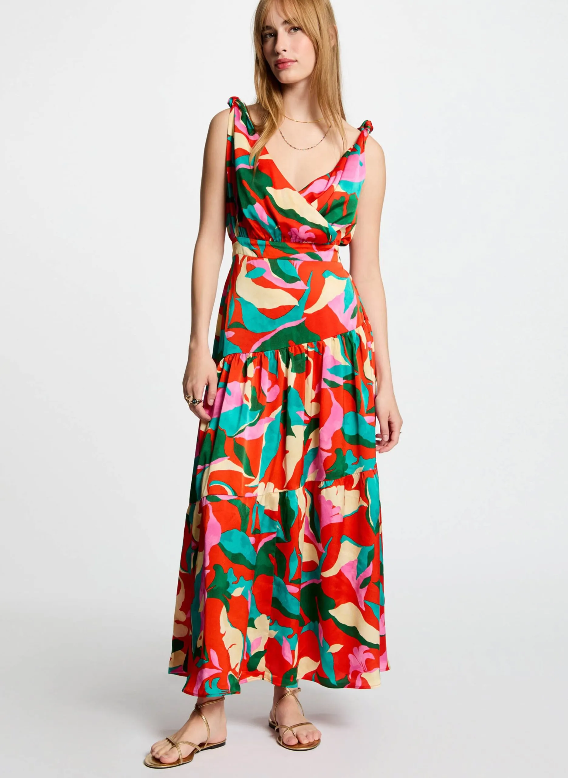 Atlas - Oversize-Pullover mit V-Ausschnitt Rot 251-RBY.F