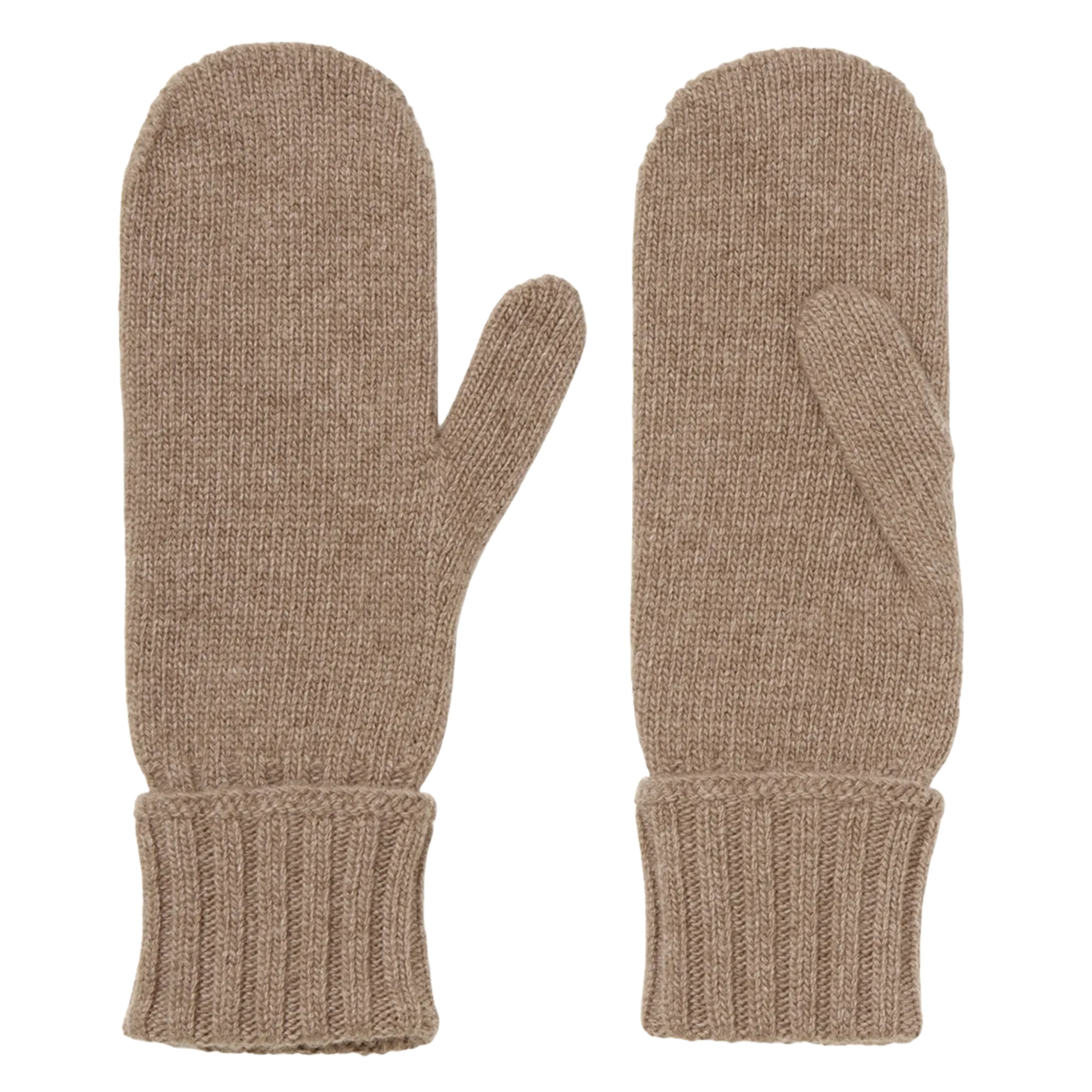 Fäustlinge aus Woll-Mix Braun