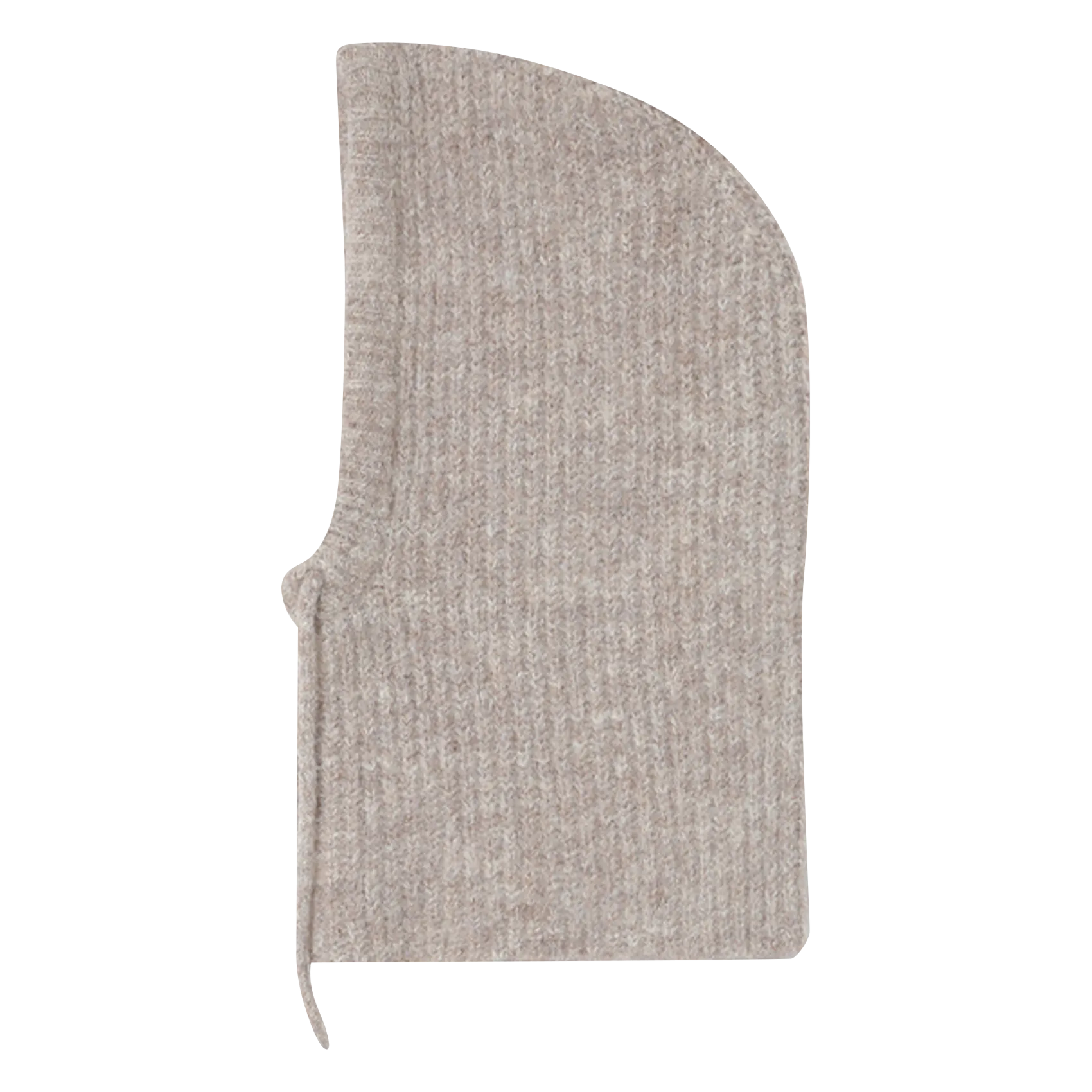 Einfarbige Kapuze aus gemischtem Garn Braun SAMOURAI