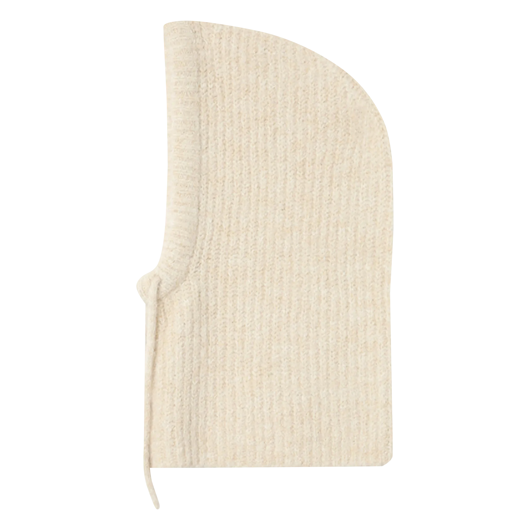 Einfarbige Kapuze aus gemischtem Garn Beige SAMOURAI