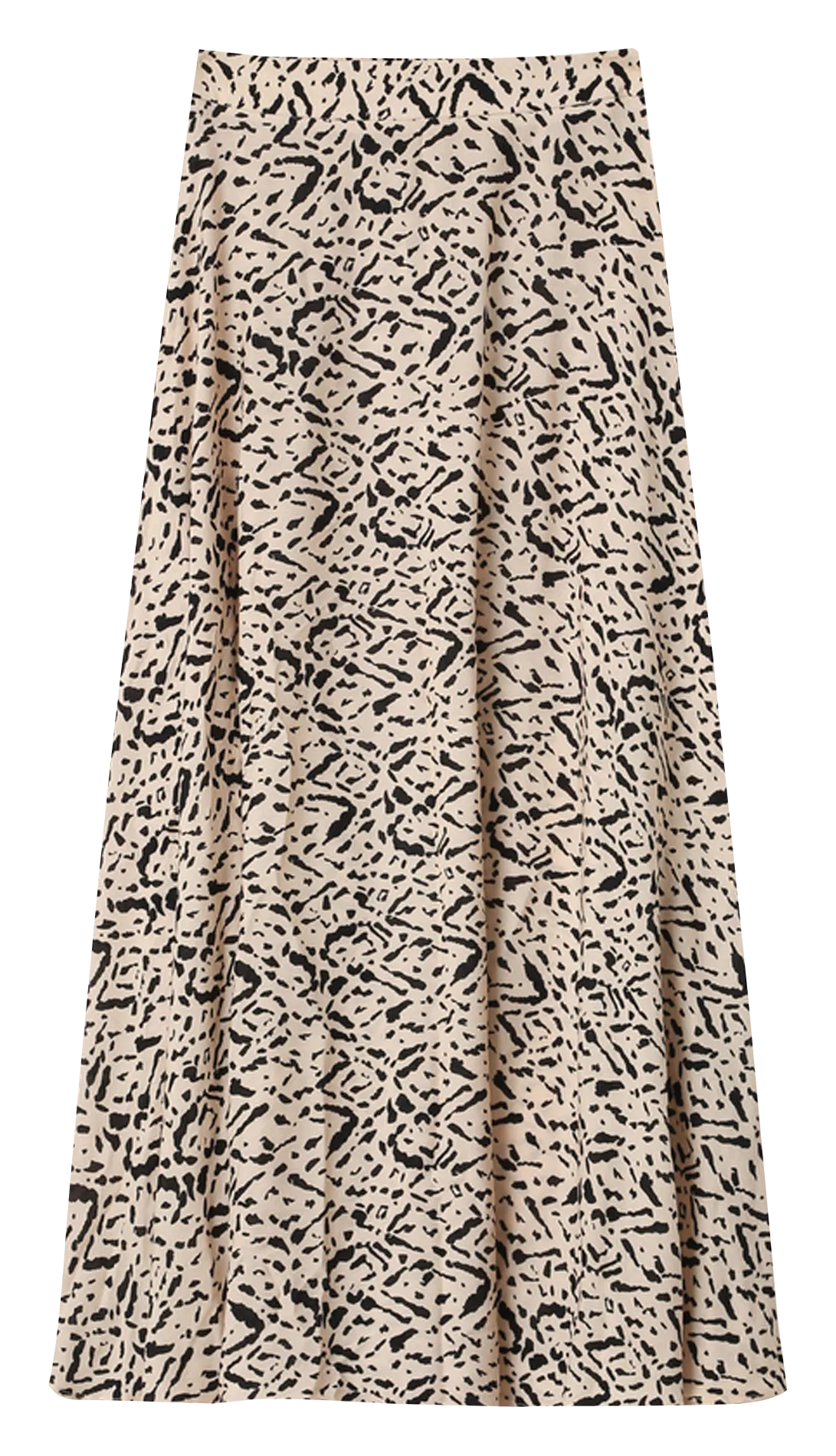 Langer Rock mit Muster Beige SIBELLA