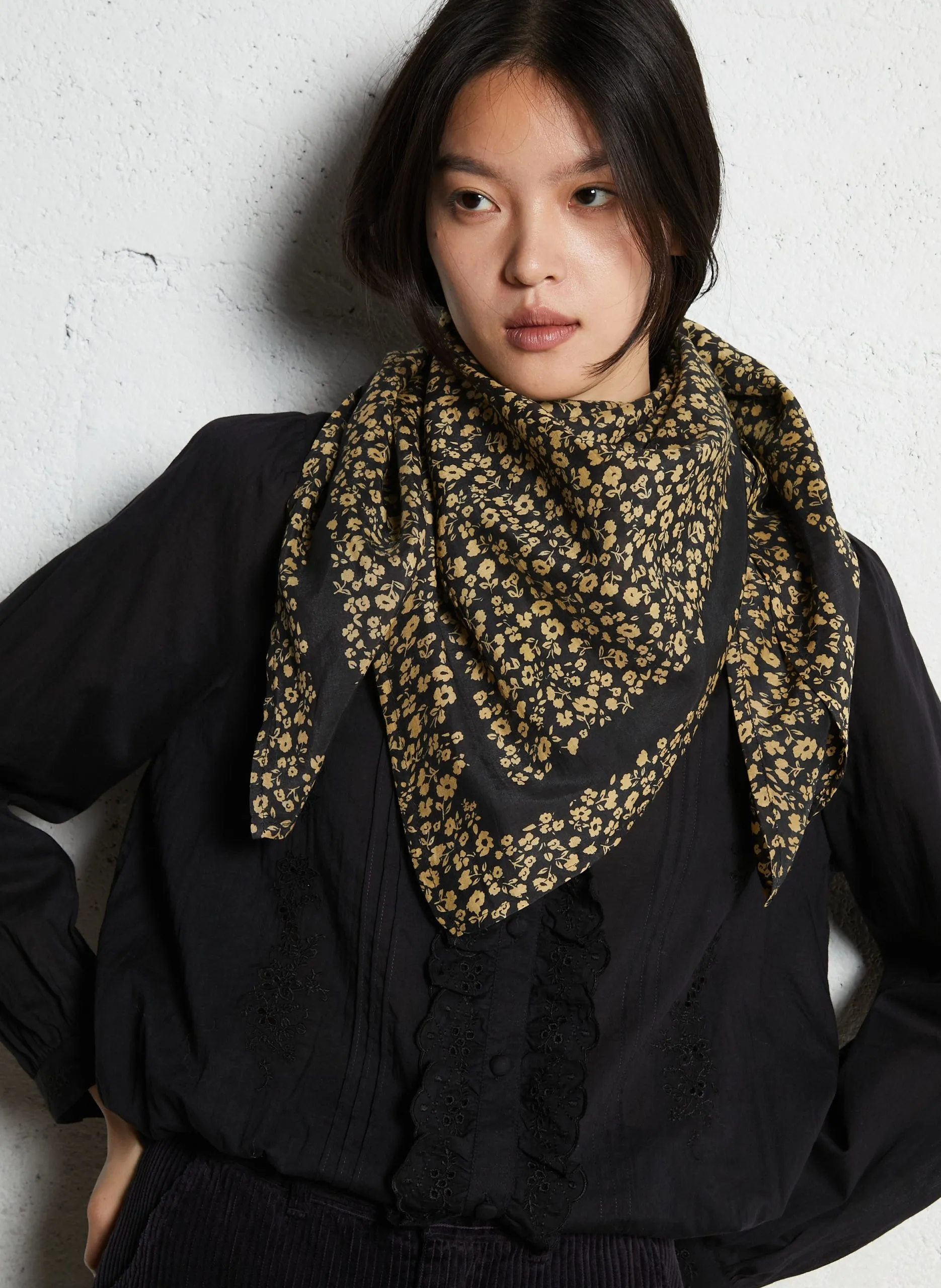 Opyntale - Foulard aus Baumwoll-Mix Gelb