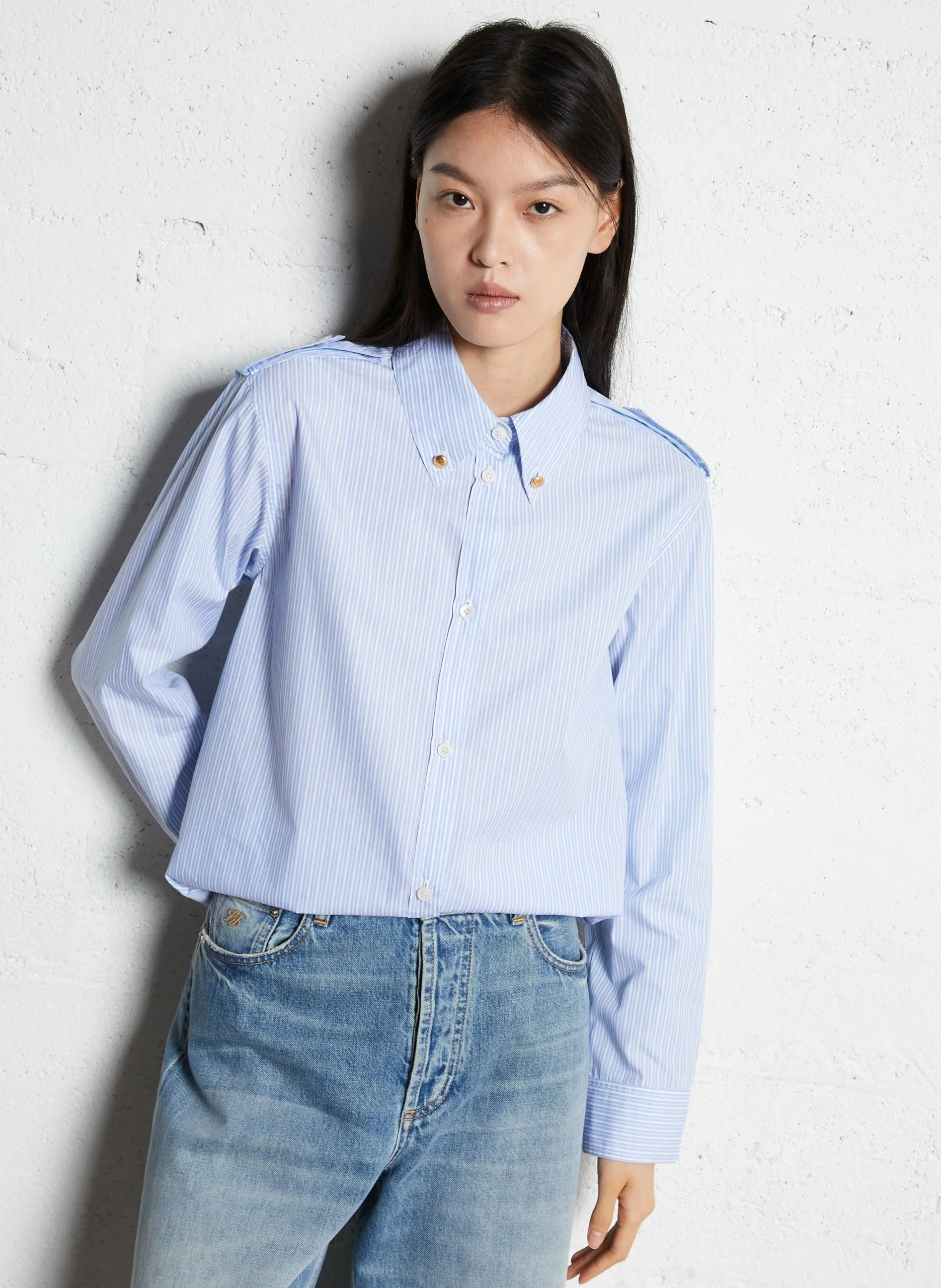 Colonel - Einfarbiges Hemd Blau ANTIBE