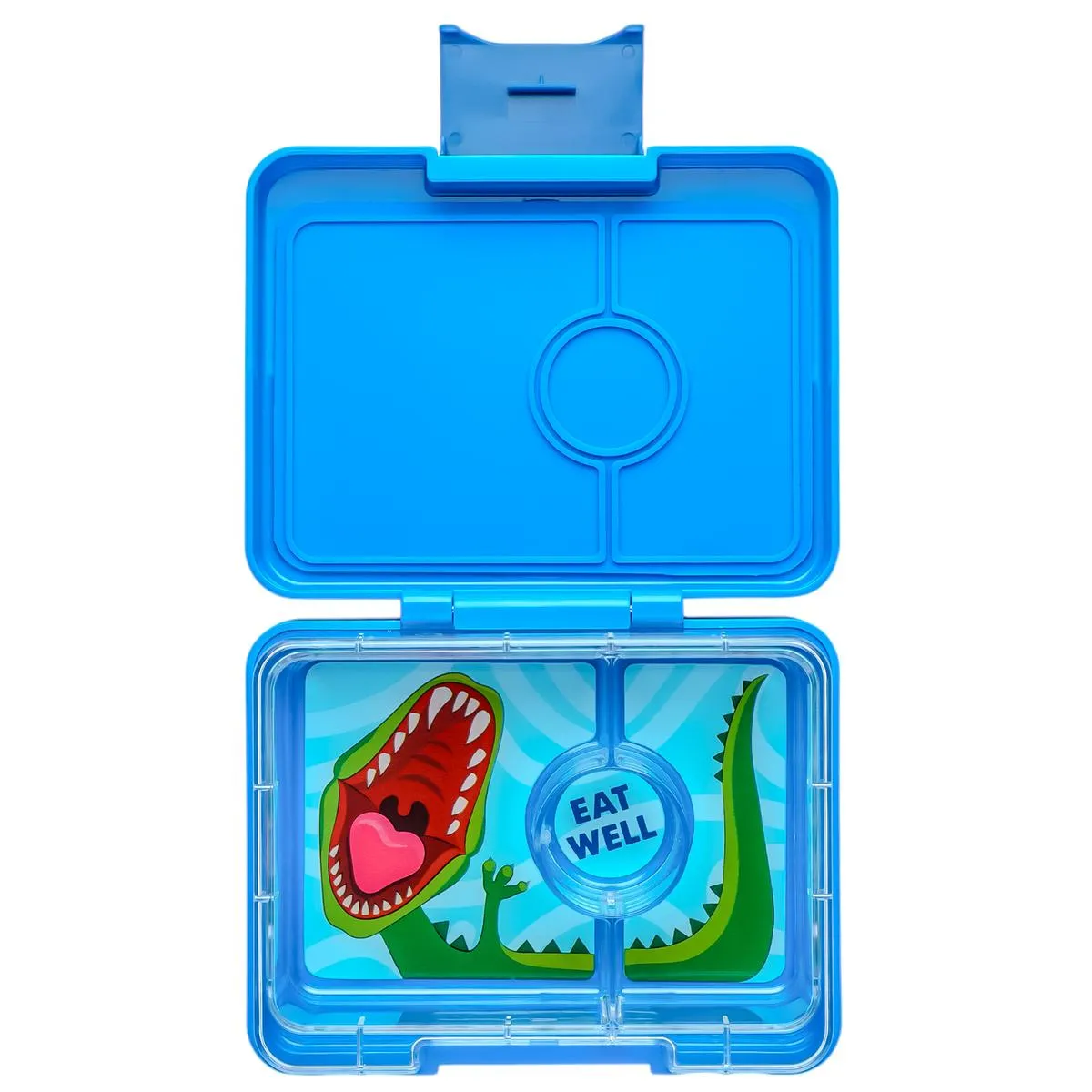 Yumbox Snack mit Inlay "Dino", 3 Fächer, BPA-frei, surf blue