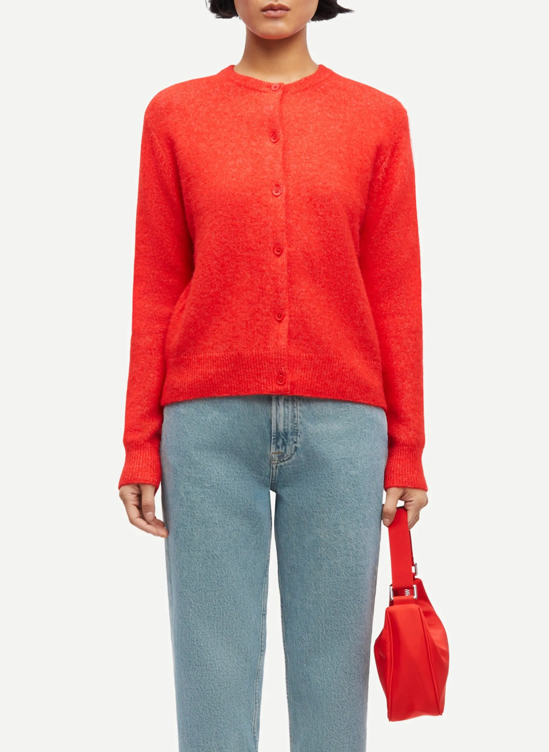 Cardigan aus Wollmix Rot NOR