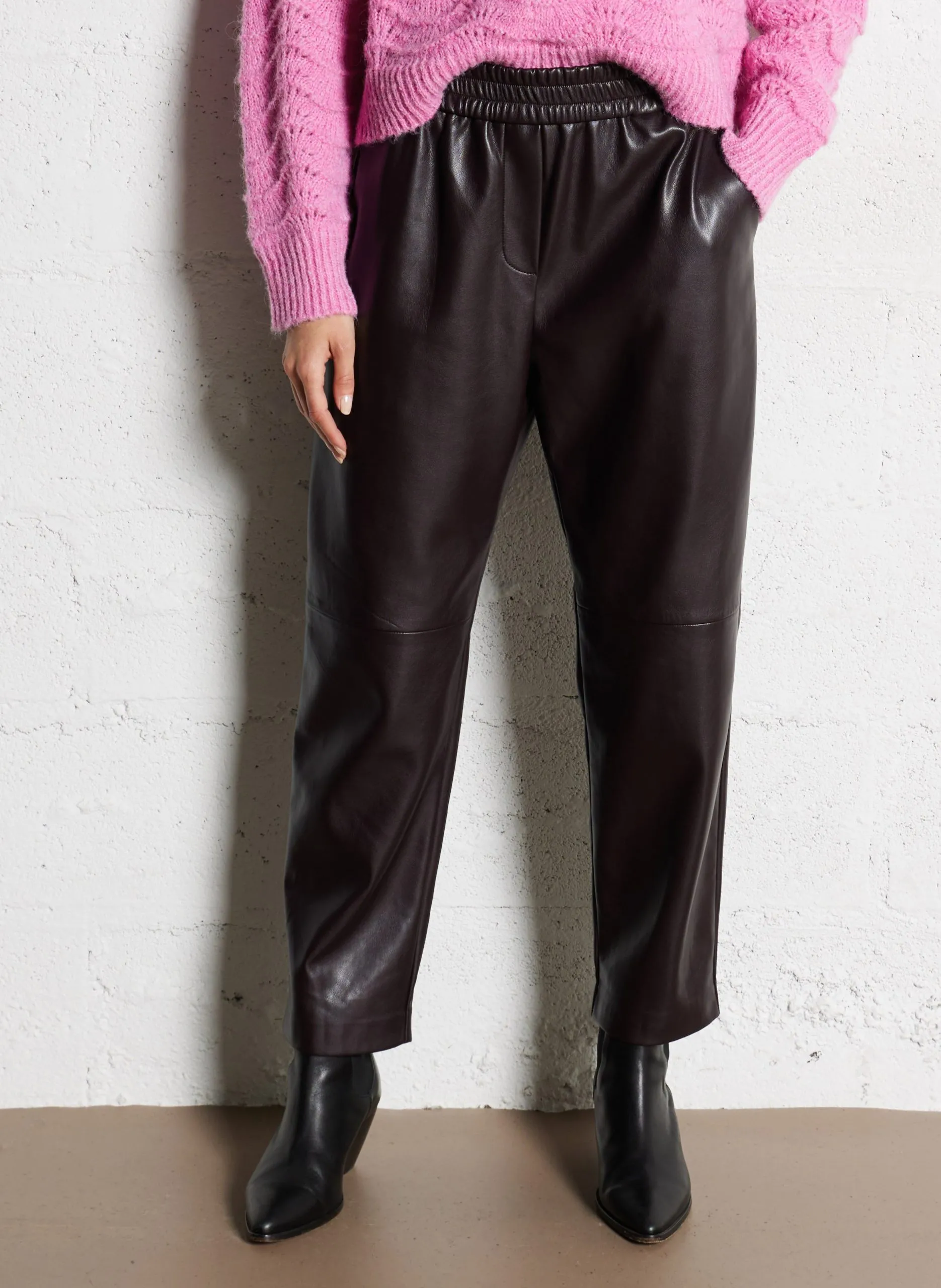 Bundfaltenhose Violett JOE