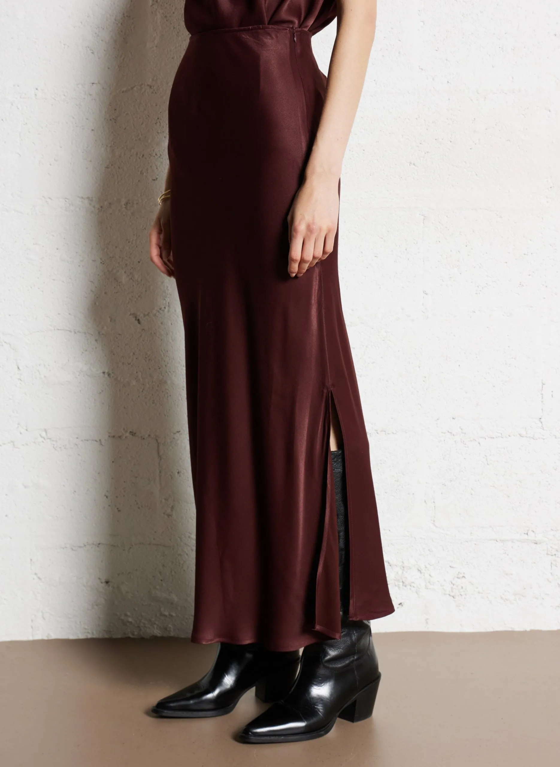 Fließender Maxirock Violett FLAVIE