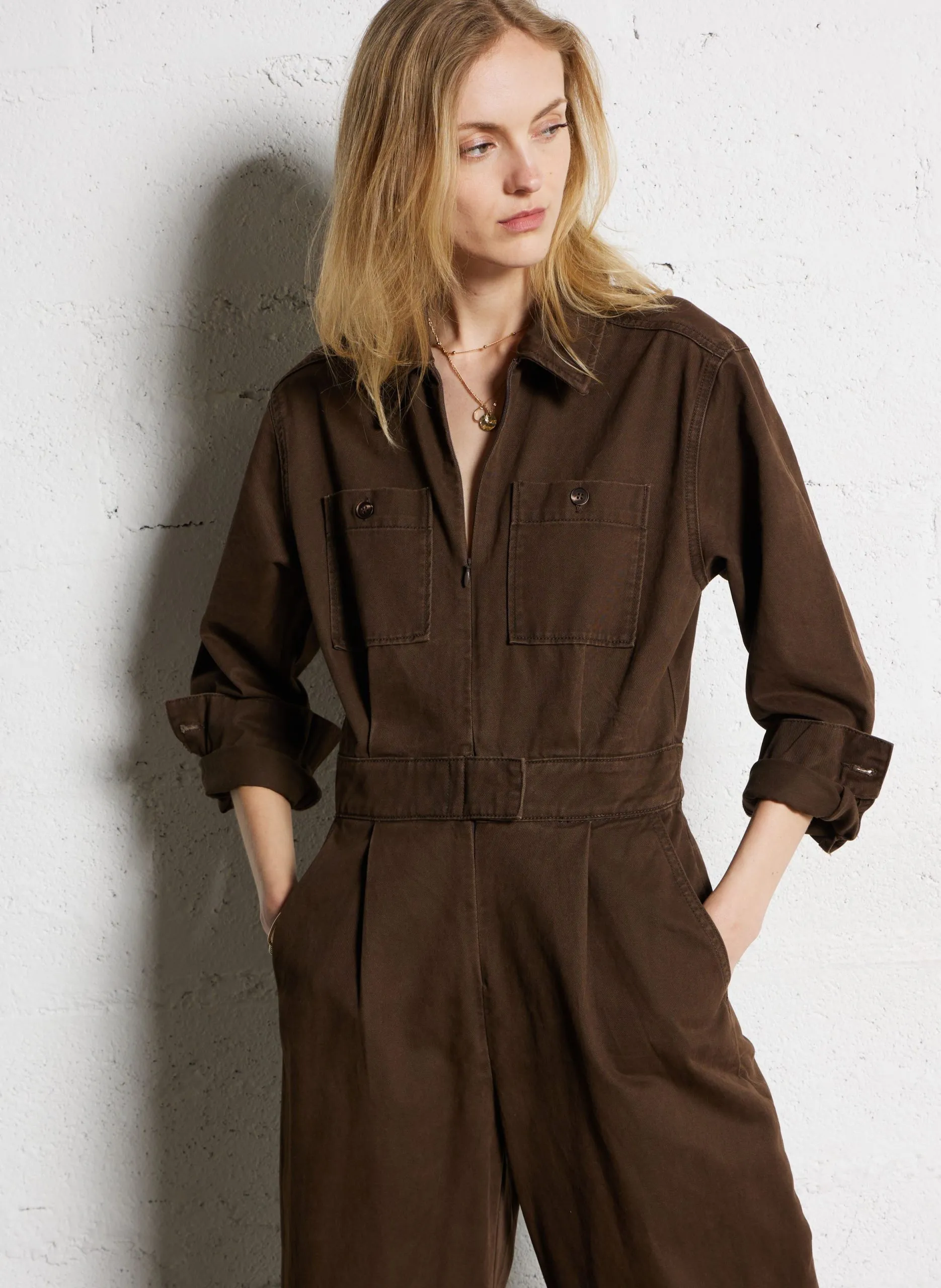 Klassischer Bio-Baumwolloverall Braun TORINO