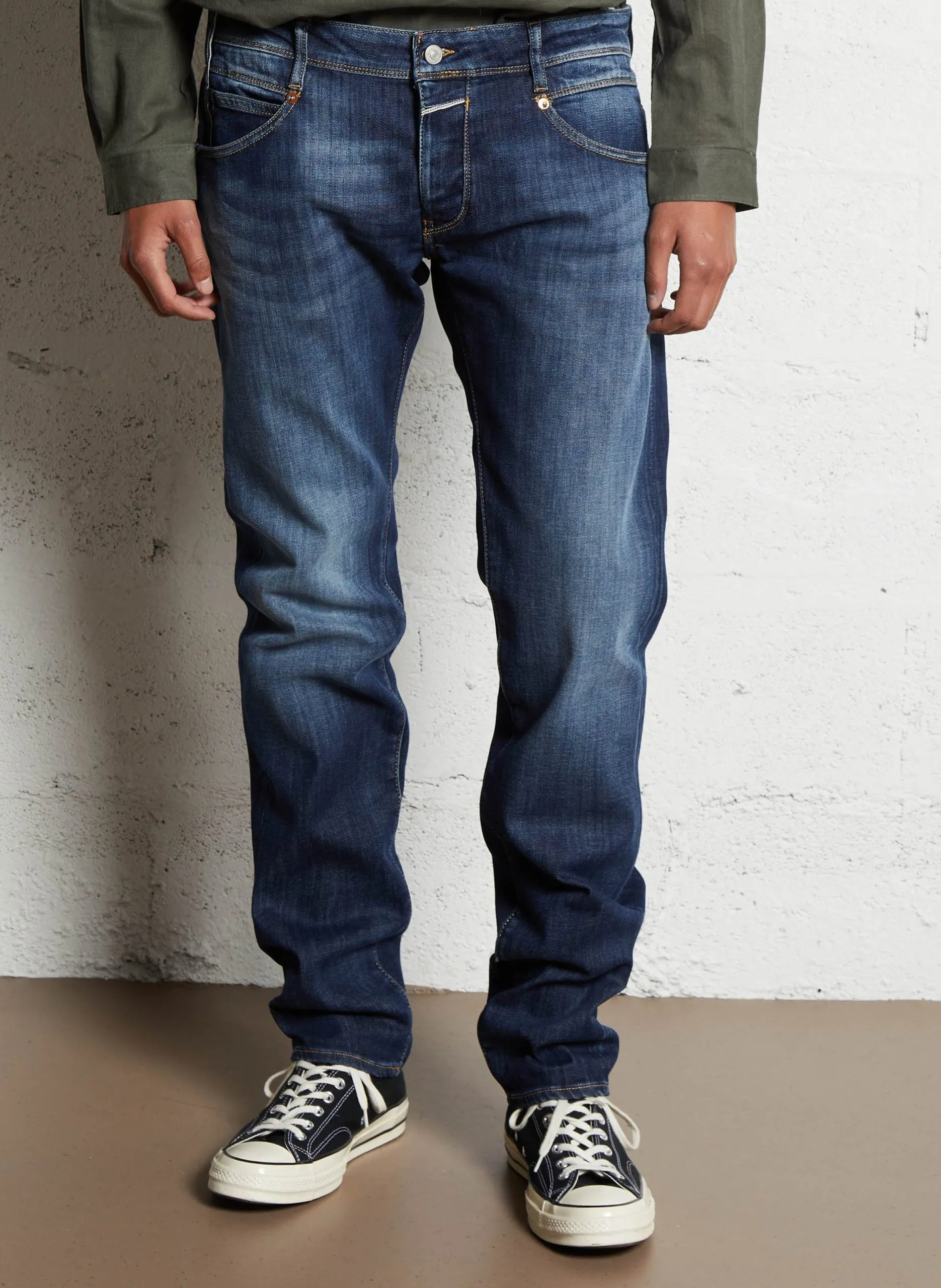 High Waist Slim Fit Jeans Blau ENNERIS