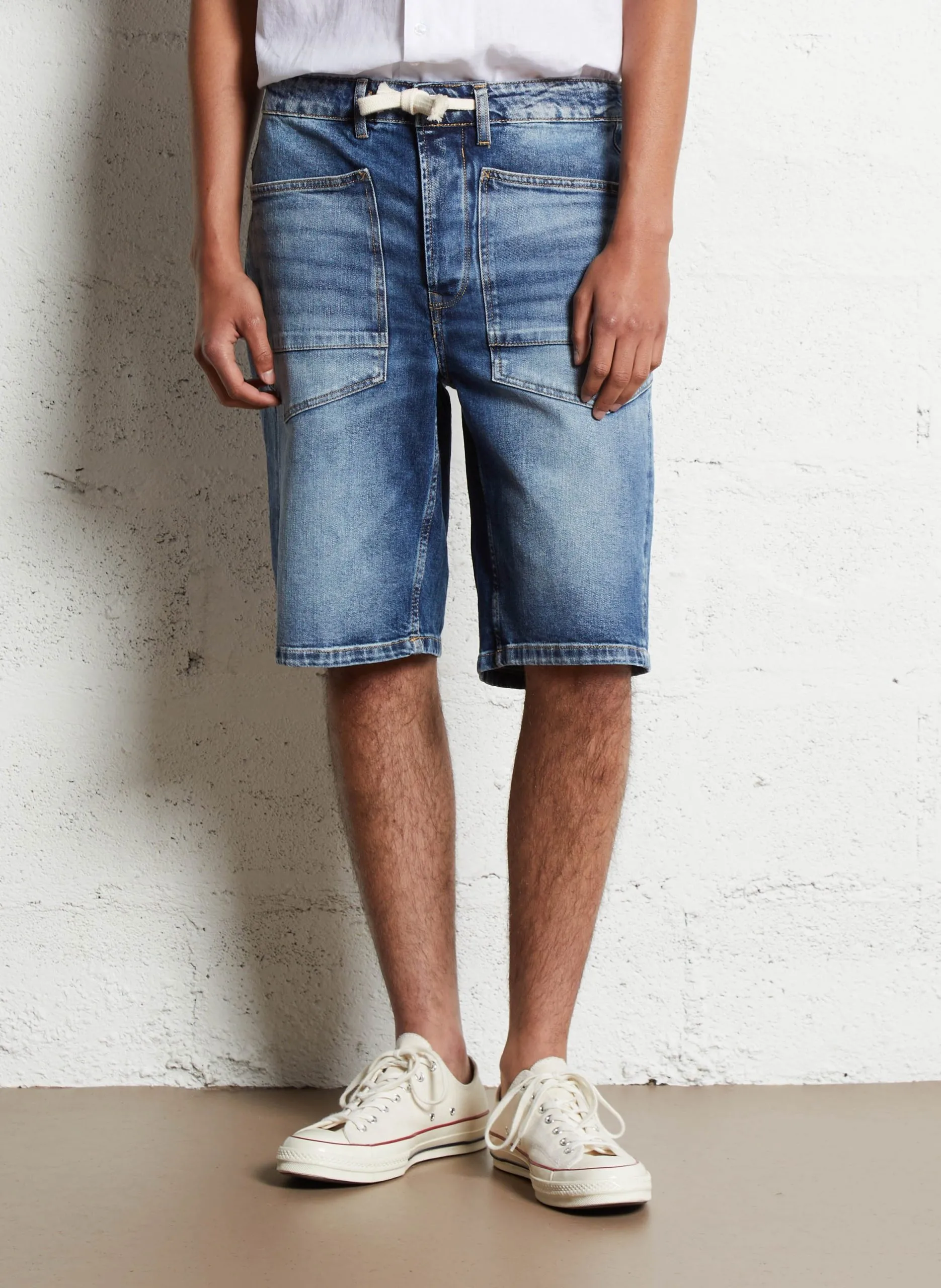 Denim-Bermuda aus Baumwollmischung Blau HOBI WORK