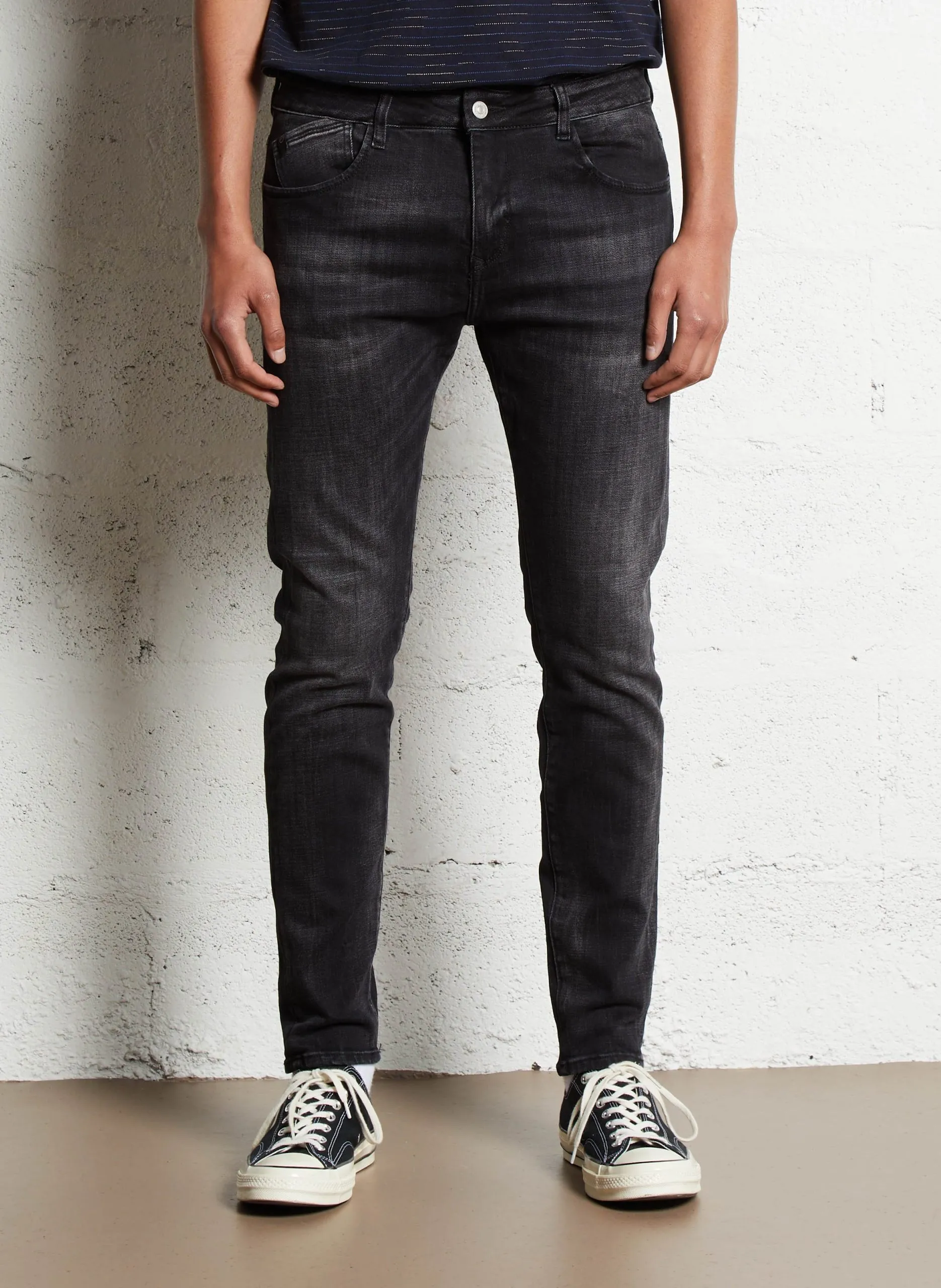 Skinny Jeans aus Baumwolle Schwarz POWERC