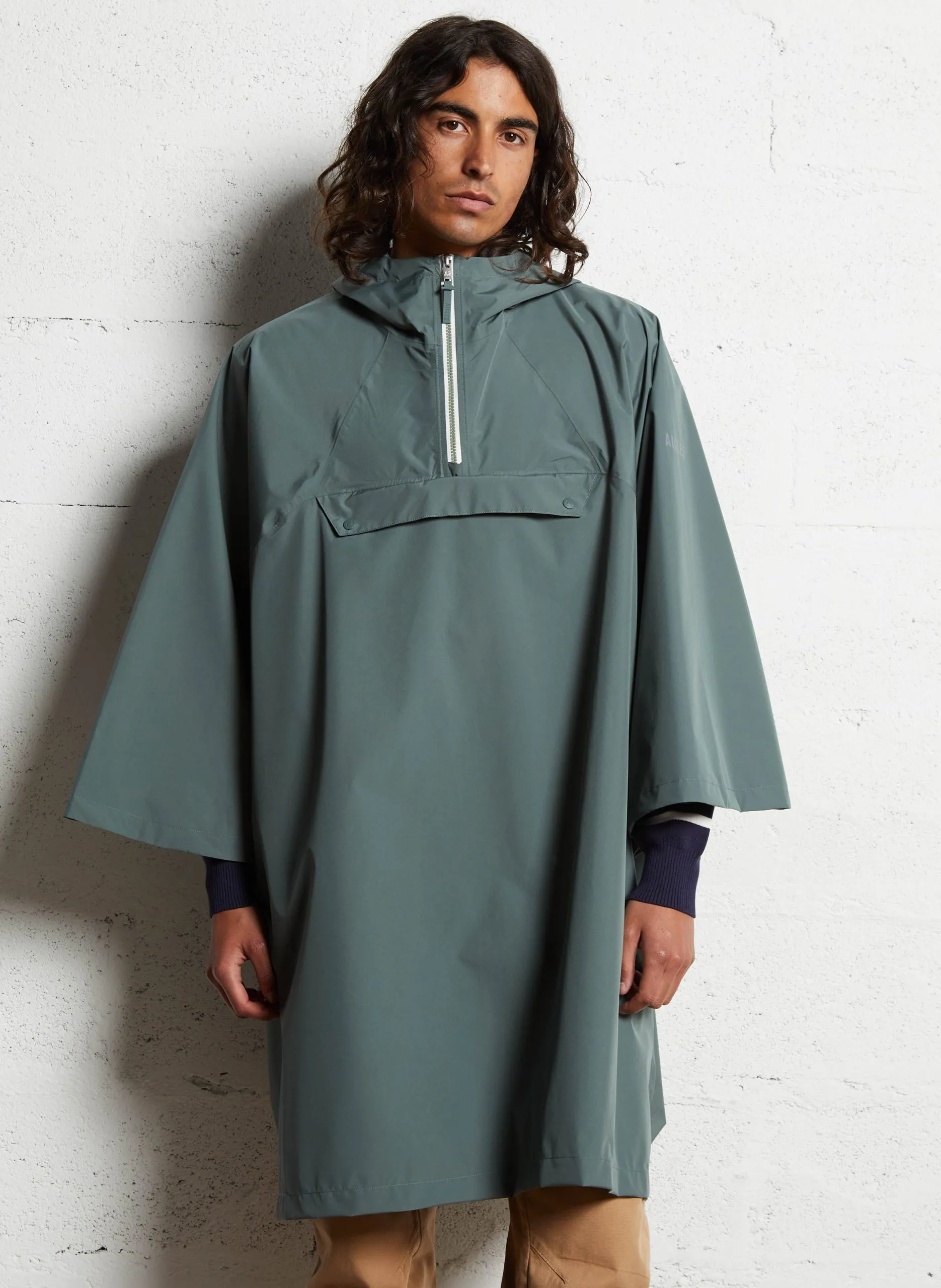 Regenjacke mit Stehkragen Grun RAINPACK 100