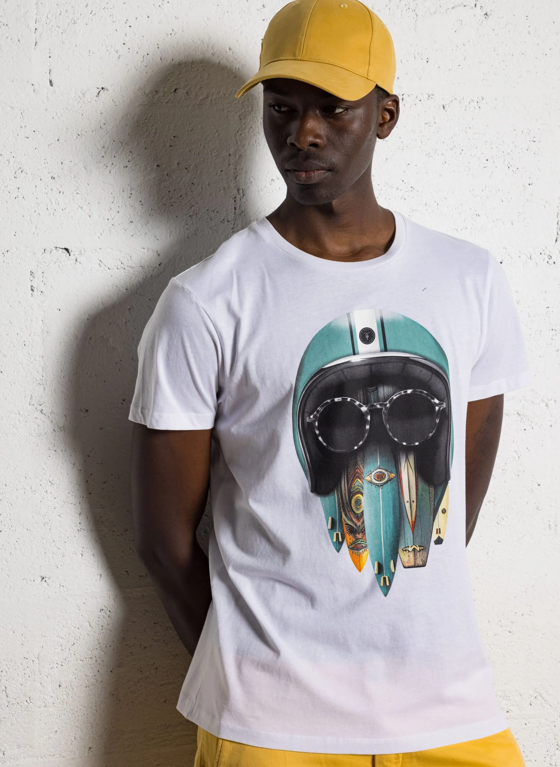 Baumwoll-Pullover mit Rundhalsausschnitt Weiss LEPIC