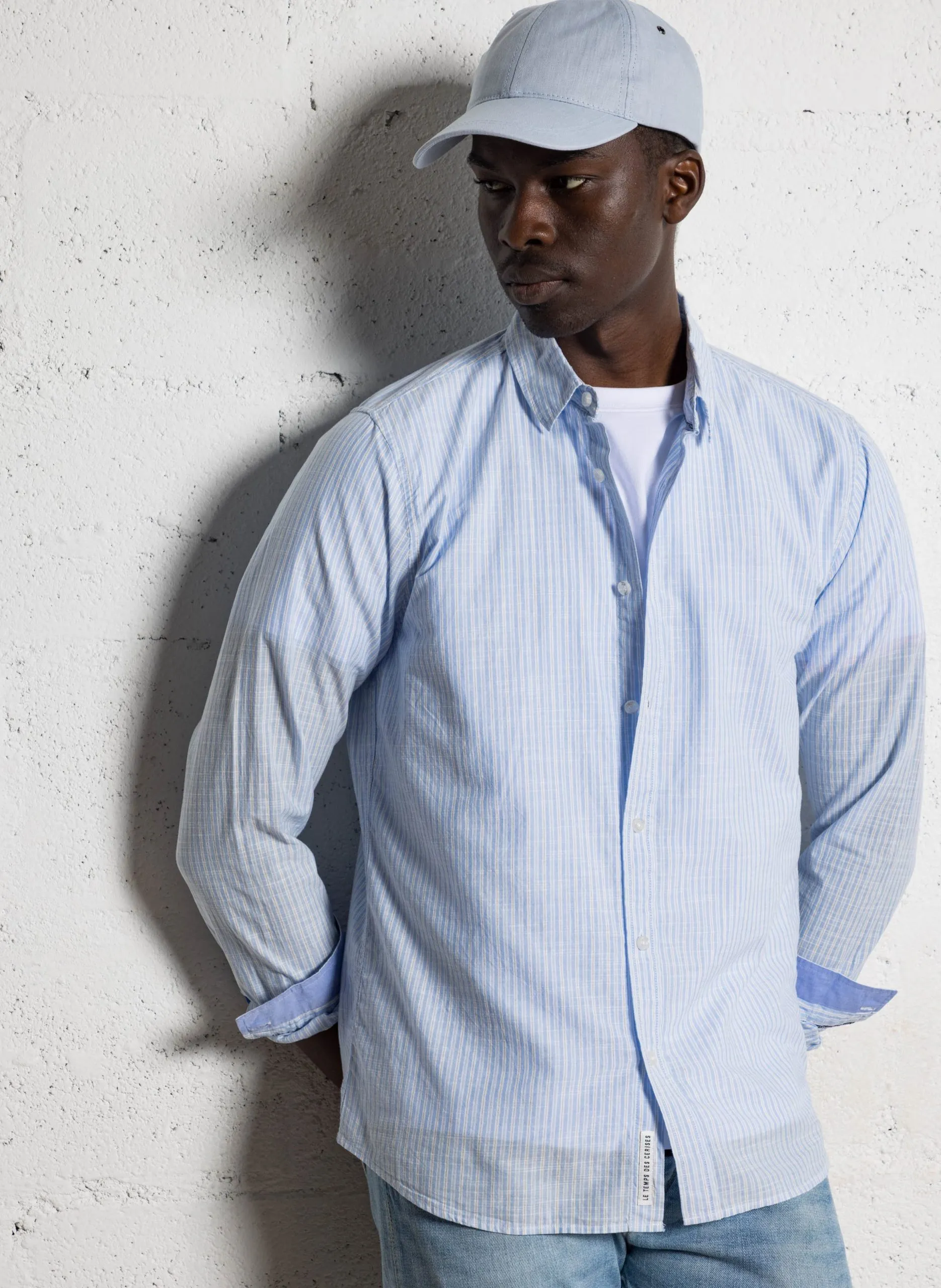 Baumwollbluse mit klassischem Kragen Weiss TERAL