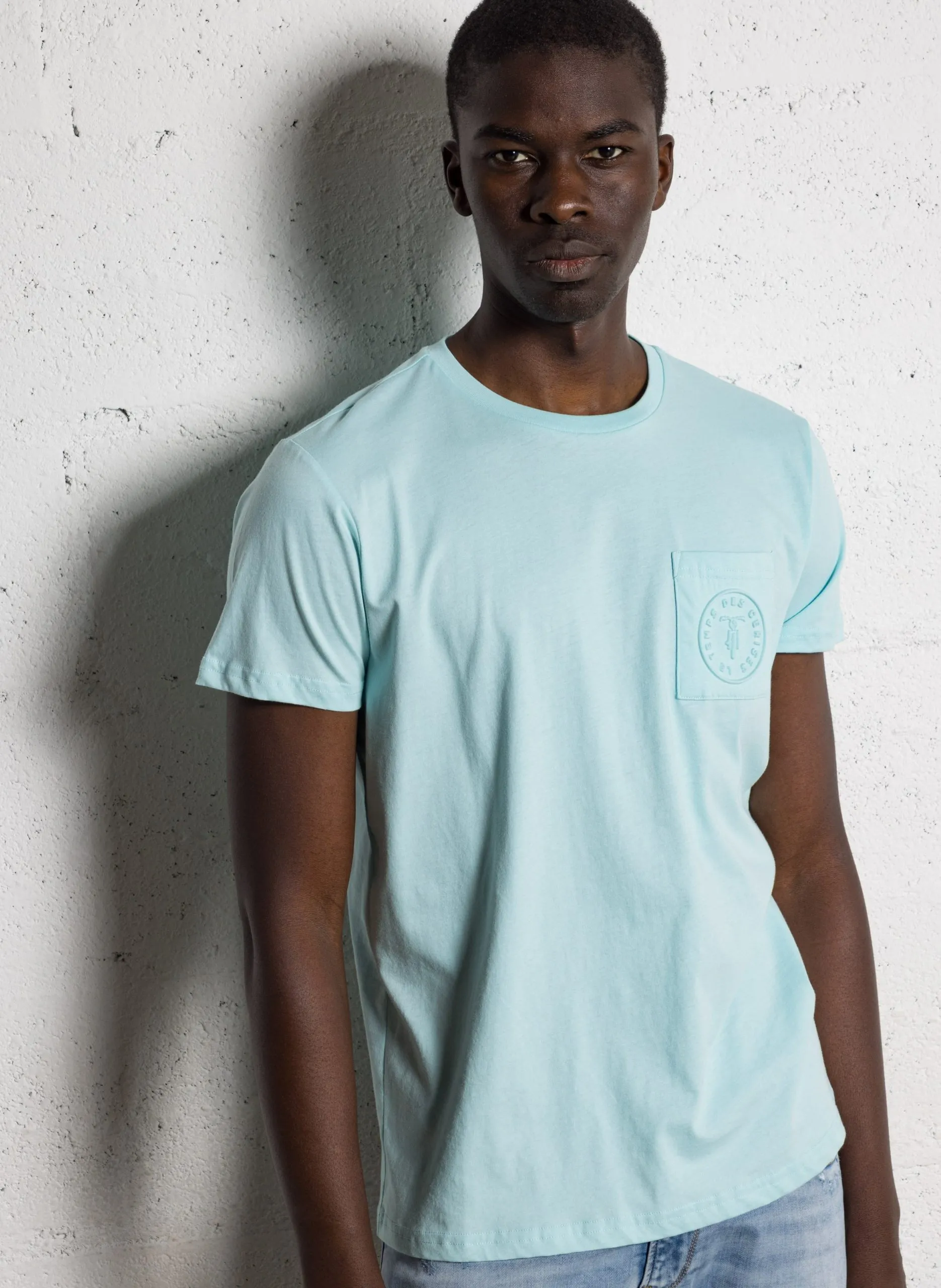 Baumwoll-T-Shirt Blau PAIA