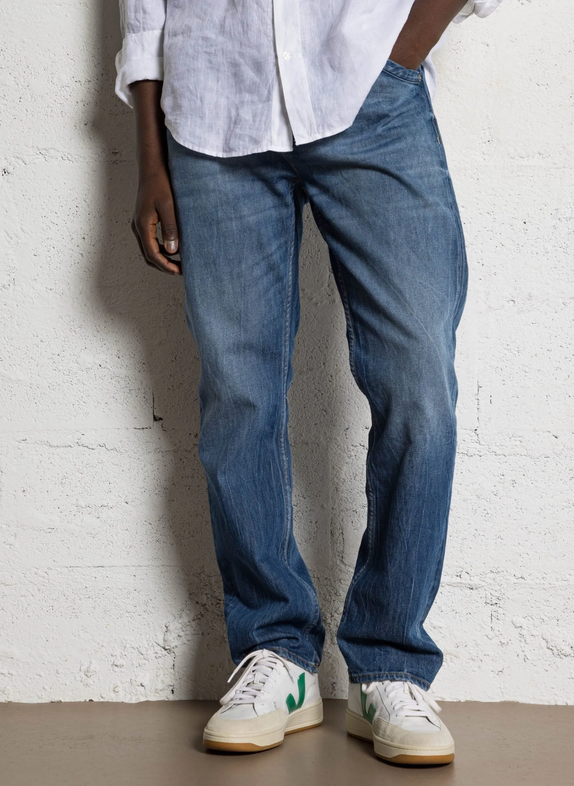 Gerade geschnittene Jeans aus Baumwoll-Mix Blau ASHE