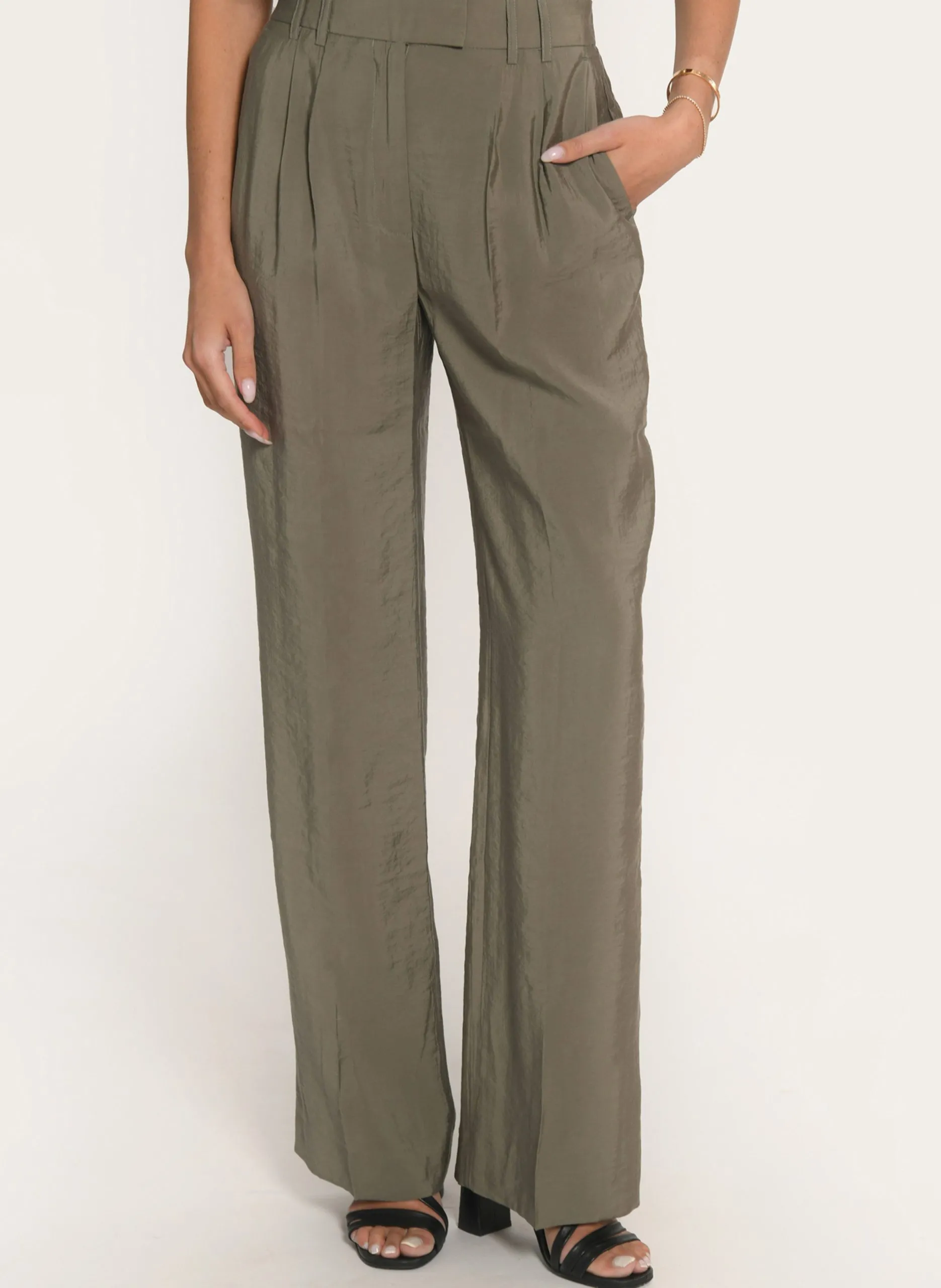 Dokyo - Weich fallende Karottenhose Khaki ADELE