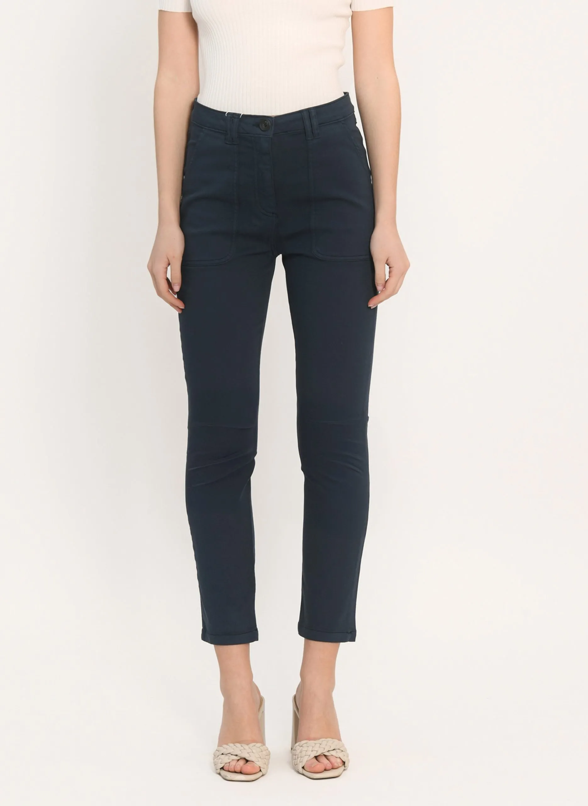 Gerade geschnittene Stretch-Hose Blau ALFRED