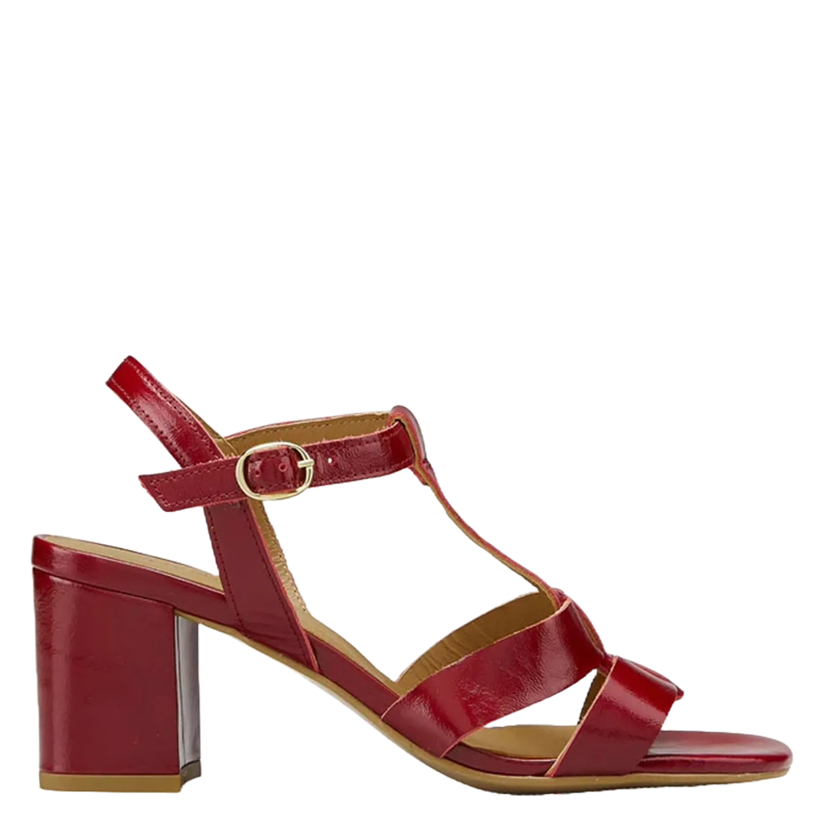 Alice - Ledersandalen mit Absatz Rot PERNELLE