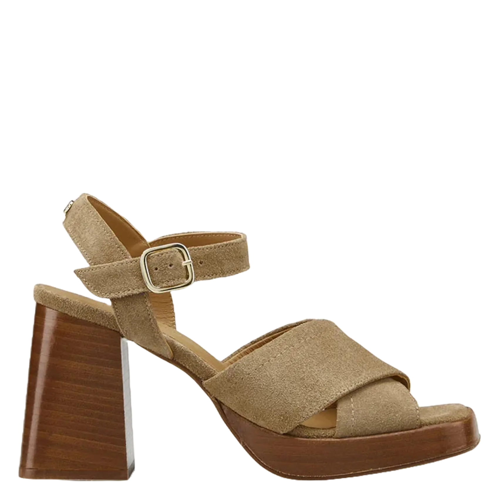Alice - Ledersandalen mit Absatz Beige PRISKA