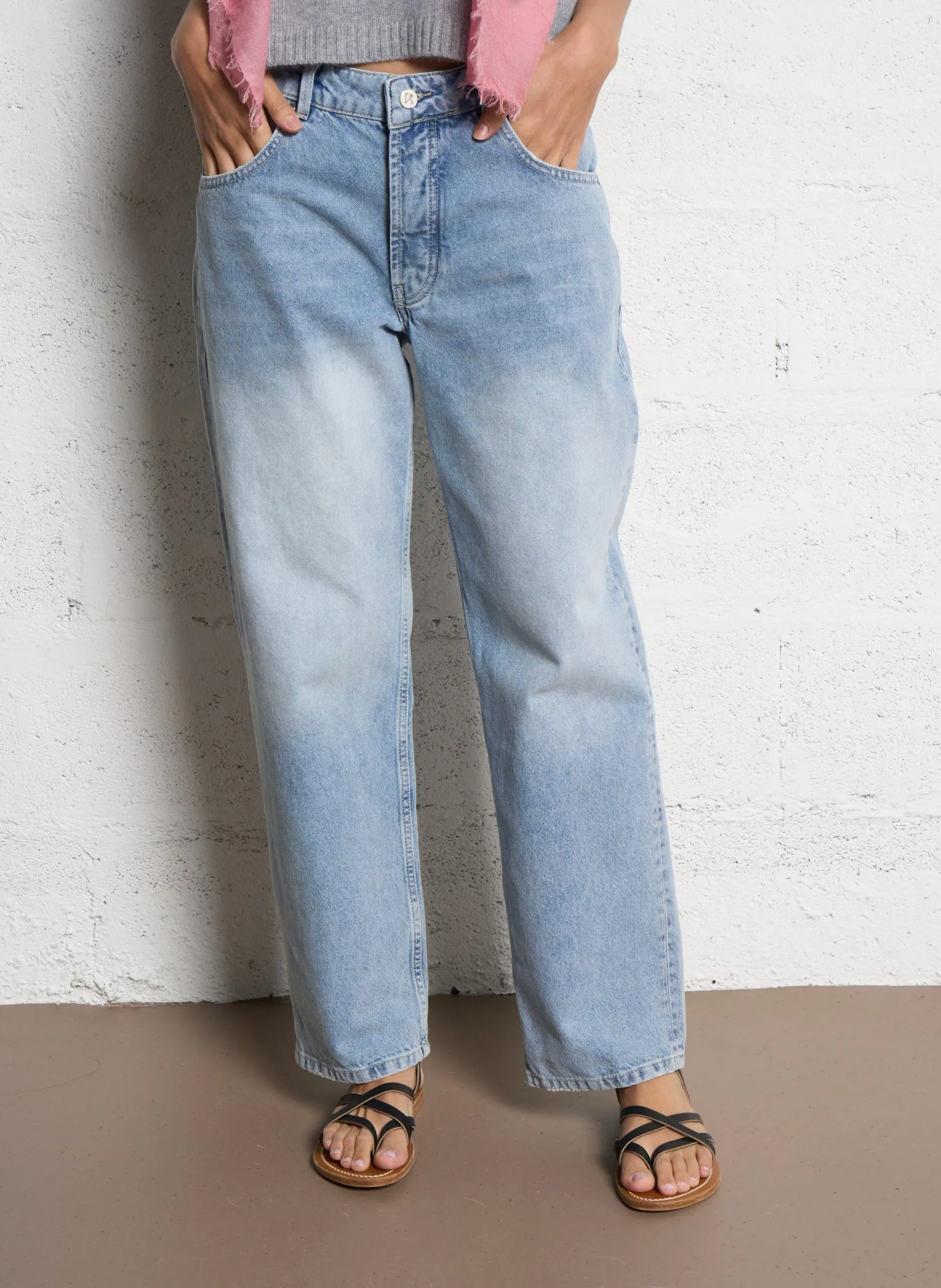 Boyfriend Jeans aus Baumwolle Blau PALMA