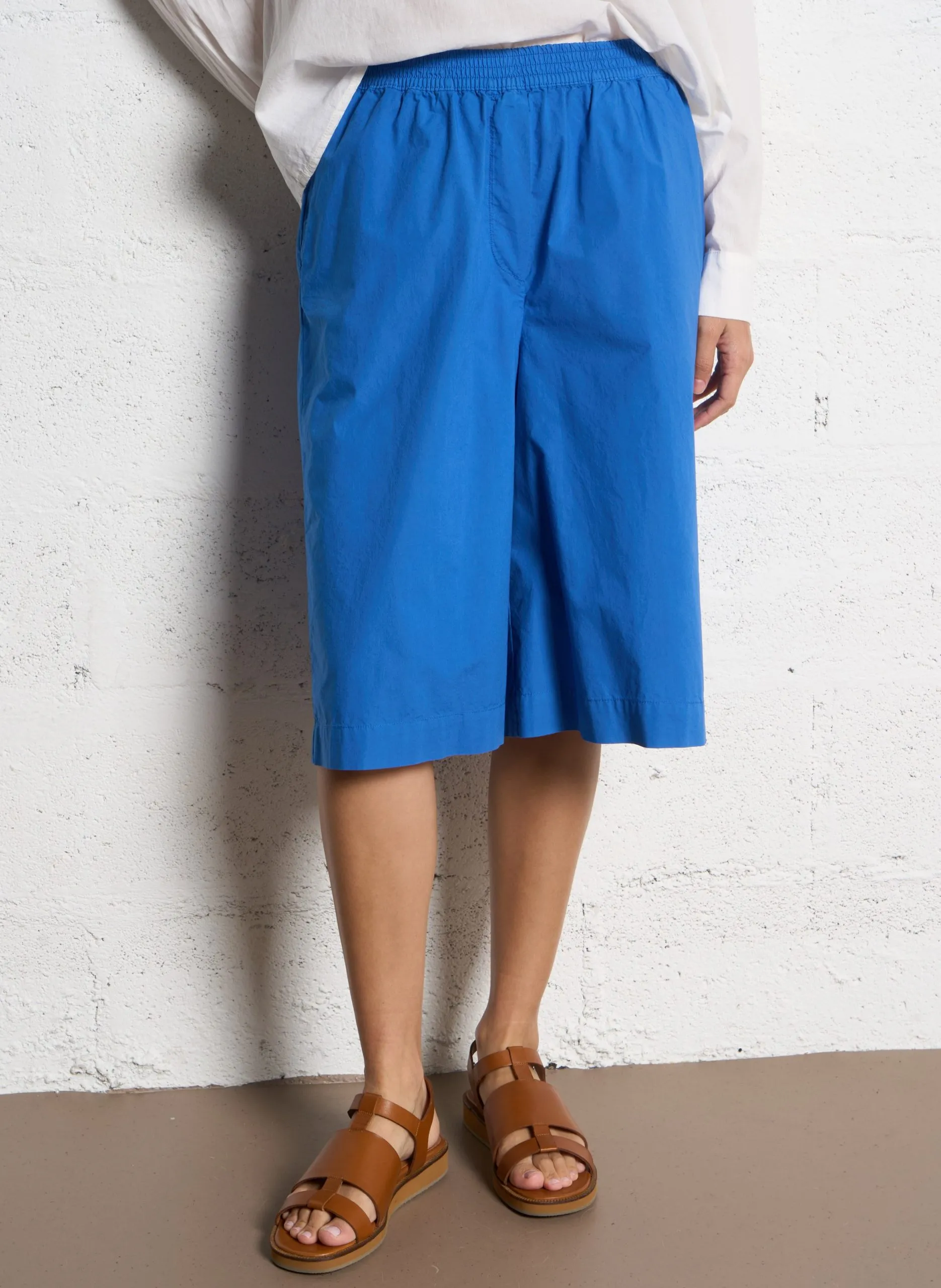 Bio-Baumwoll-Bermudashorts Blau