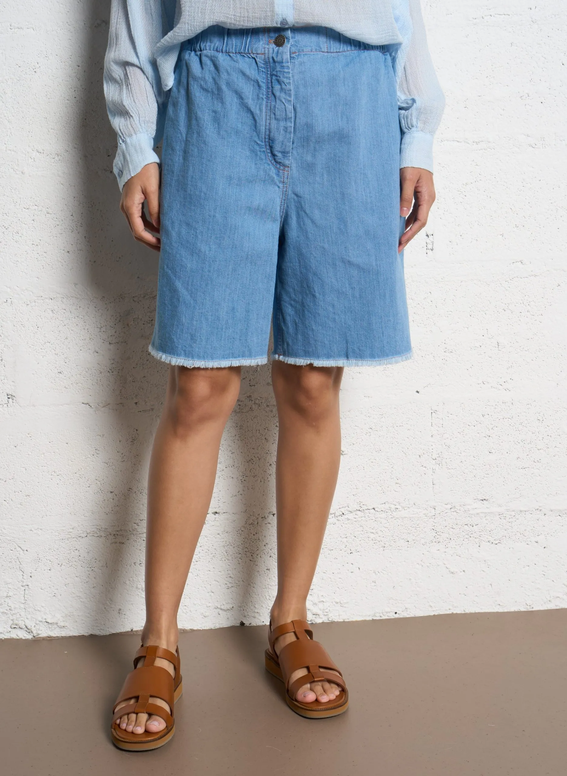 Bermudashorts aus Baumwoll-Mix Blau STAFNES