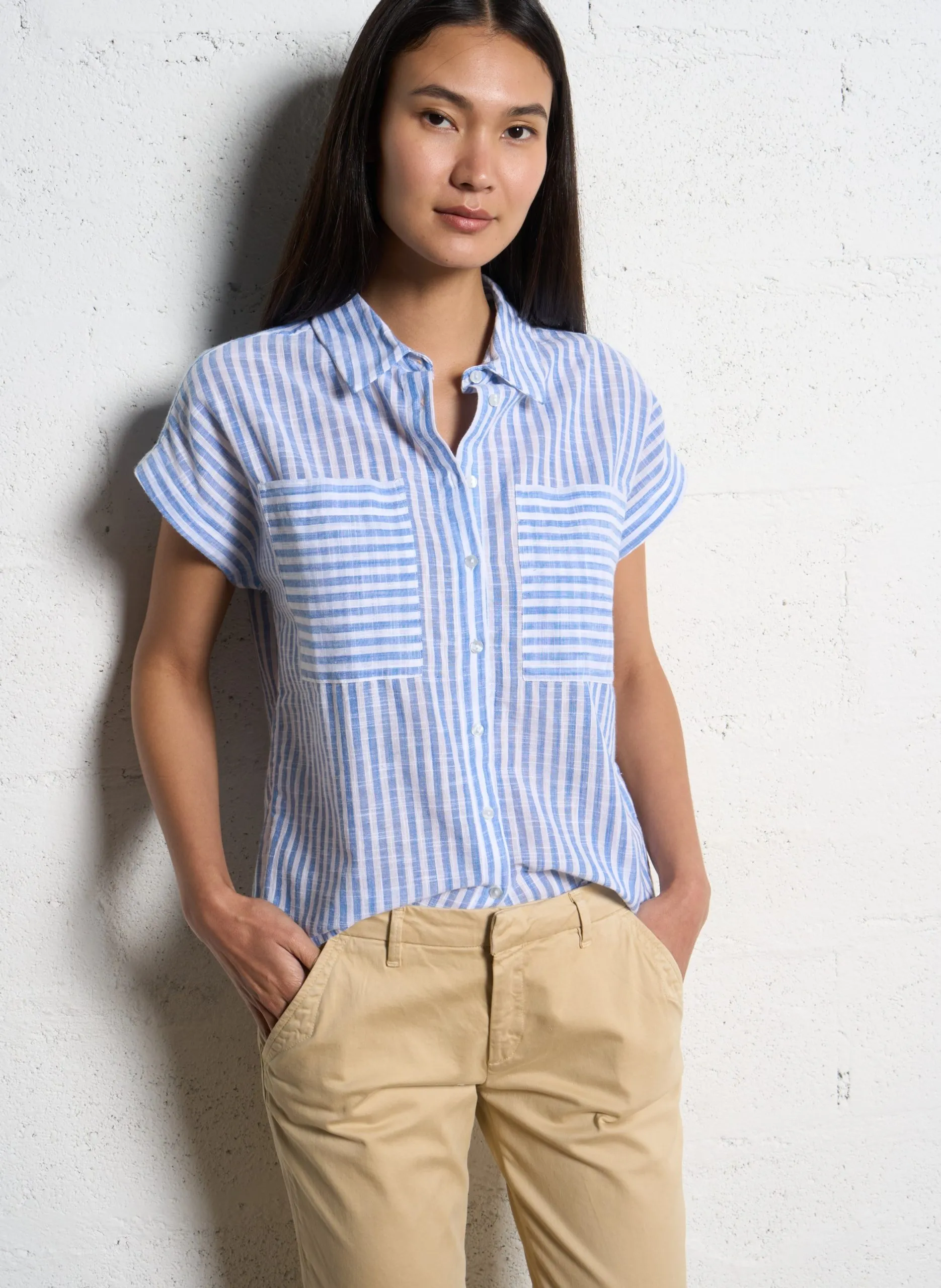 Baumwollhemd mit Print Bleached Jeans PASSION