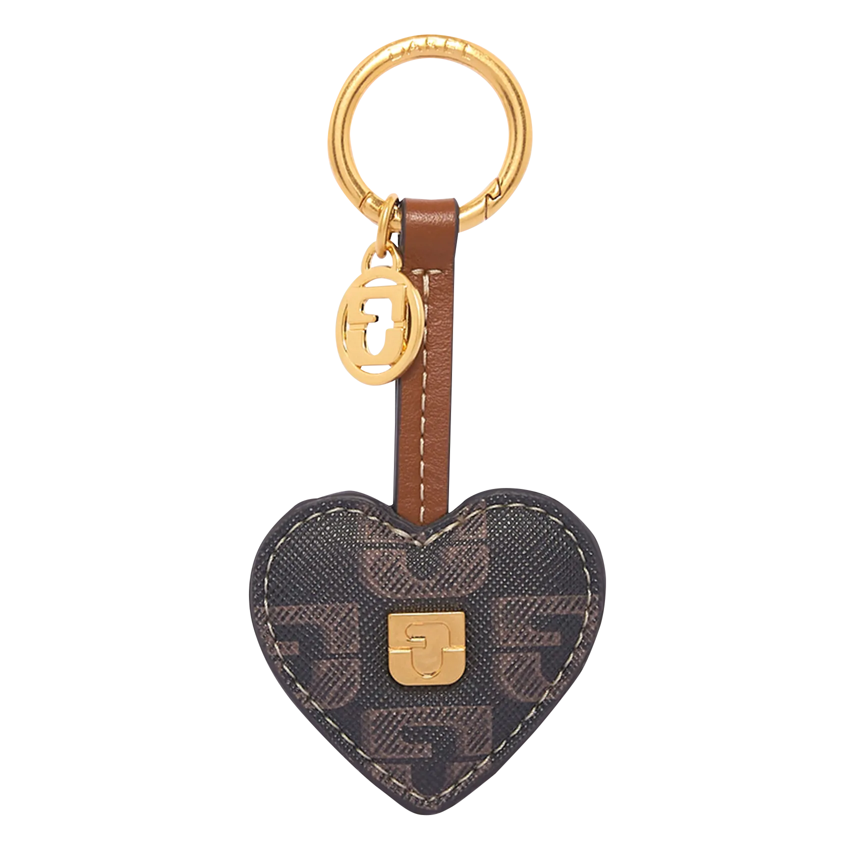 Herzförmiger Schlüsselanhänger Braun ATOUT COEUR