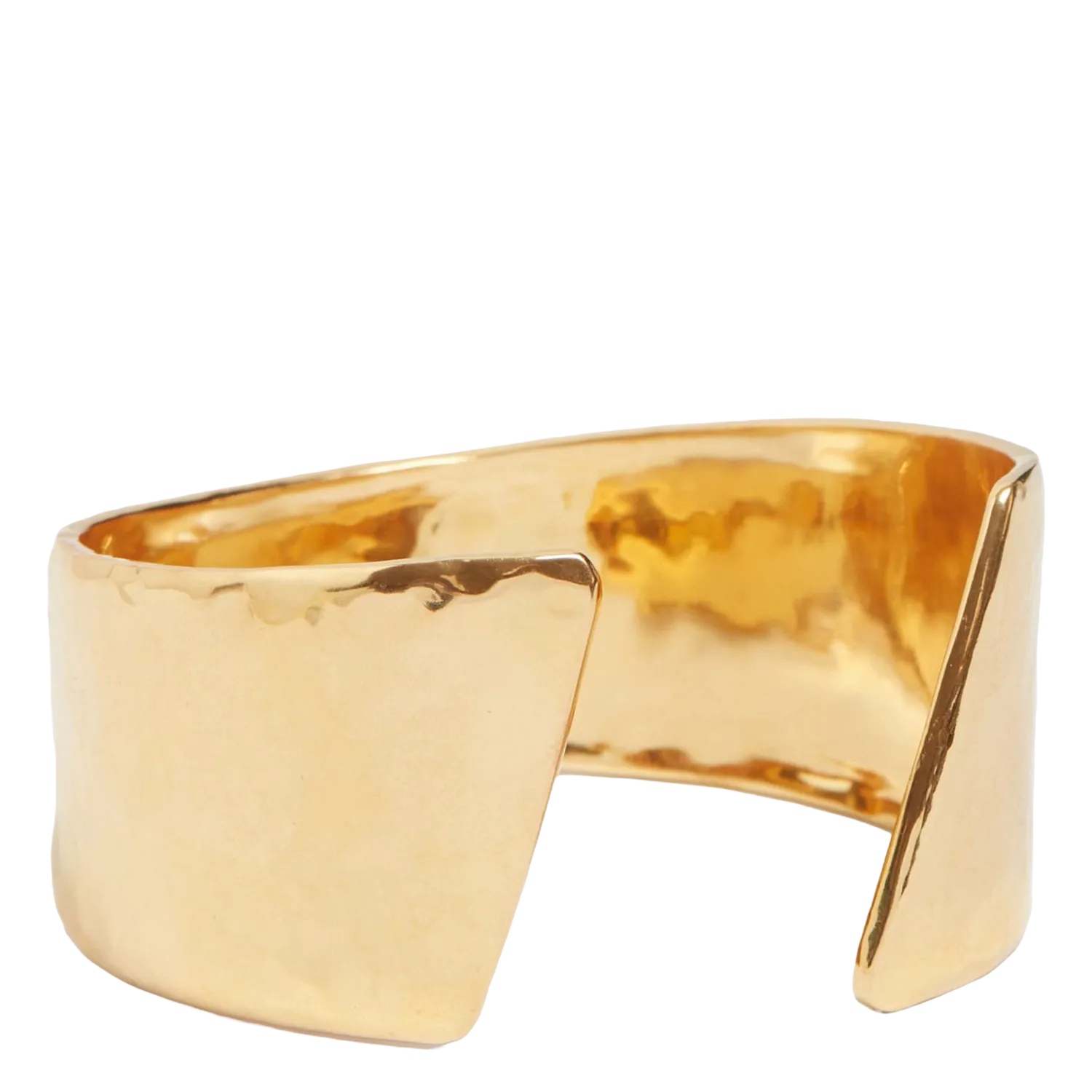 Strukturiertes Manschettenarmband Golden