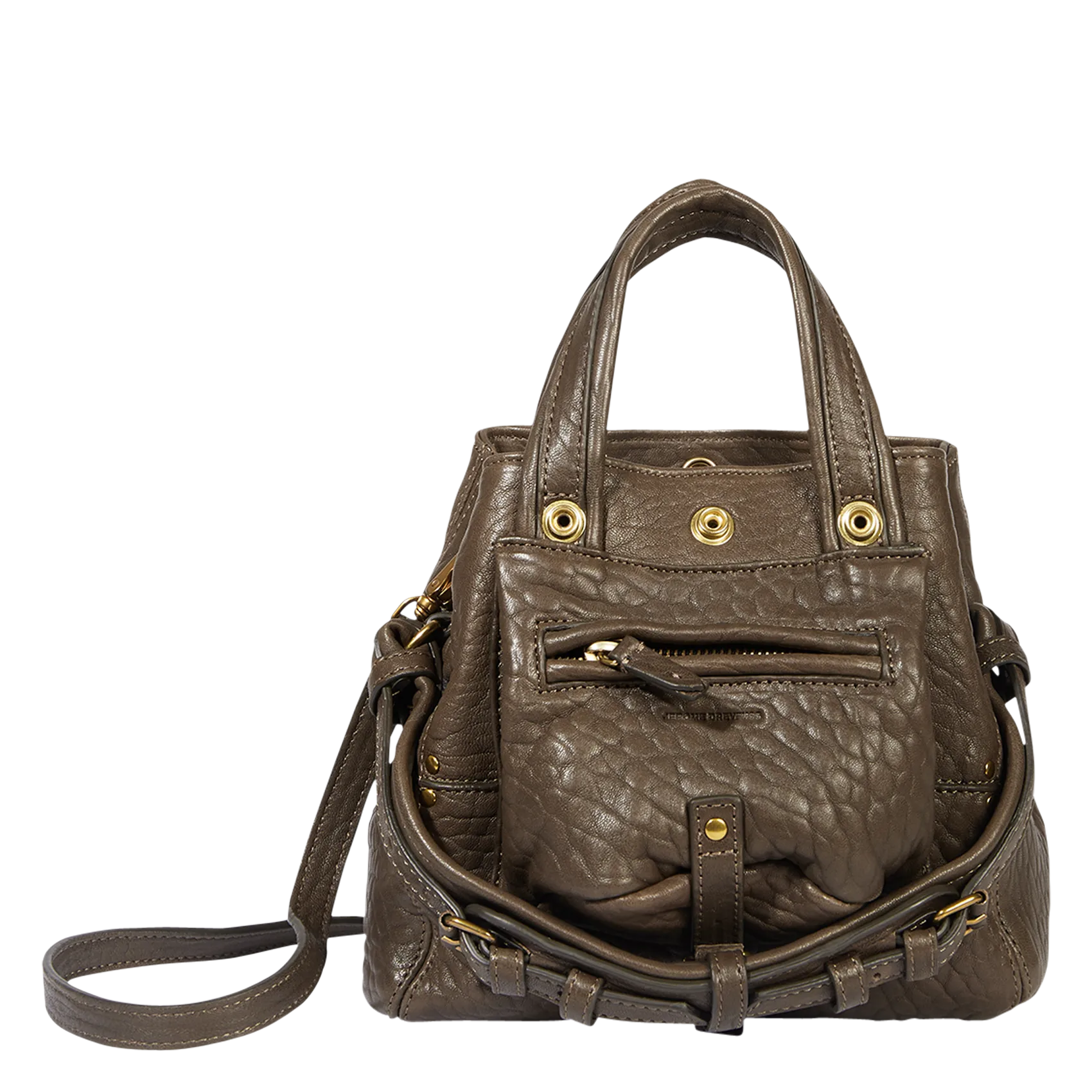 Mini-Umhängetasche aus Leder Grun BILLY NANO