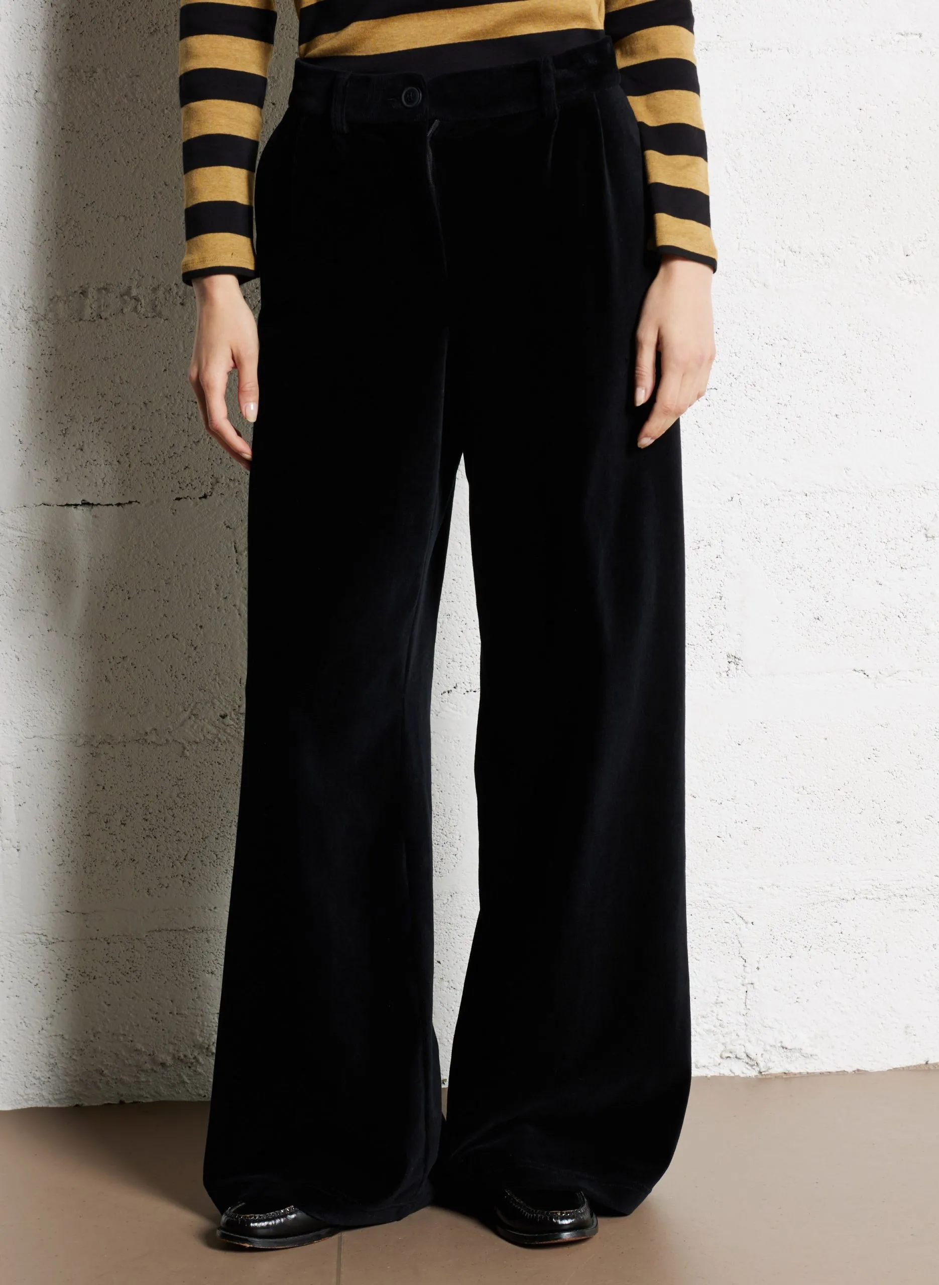 Chinohose aus Baumwoll-Mix Schwarz