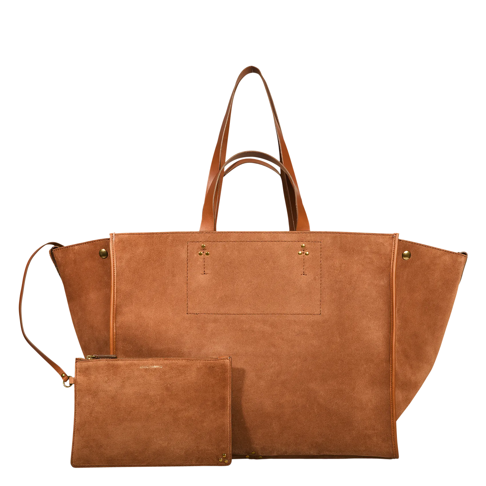Shopper aus Veloursleder Braun LEON L