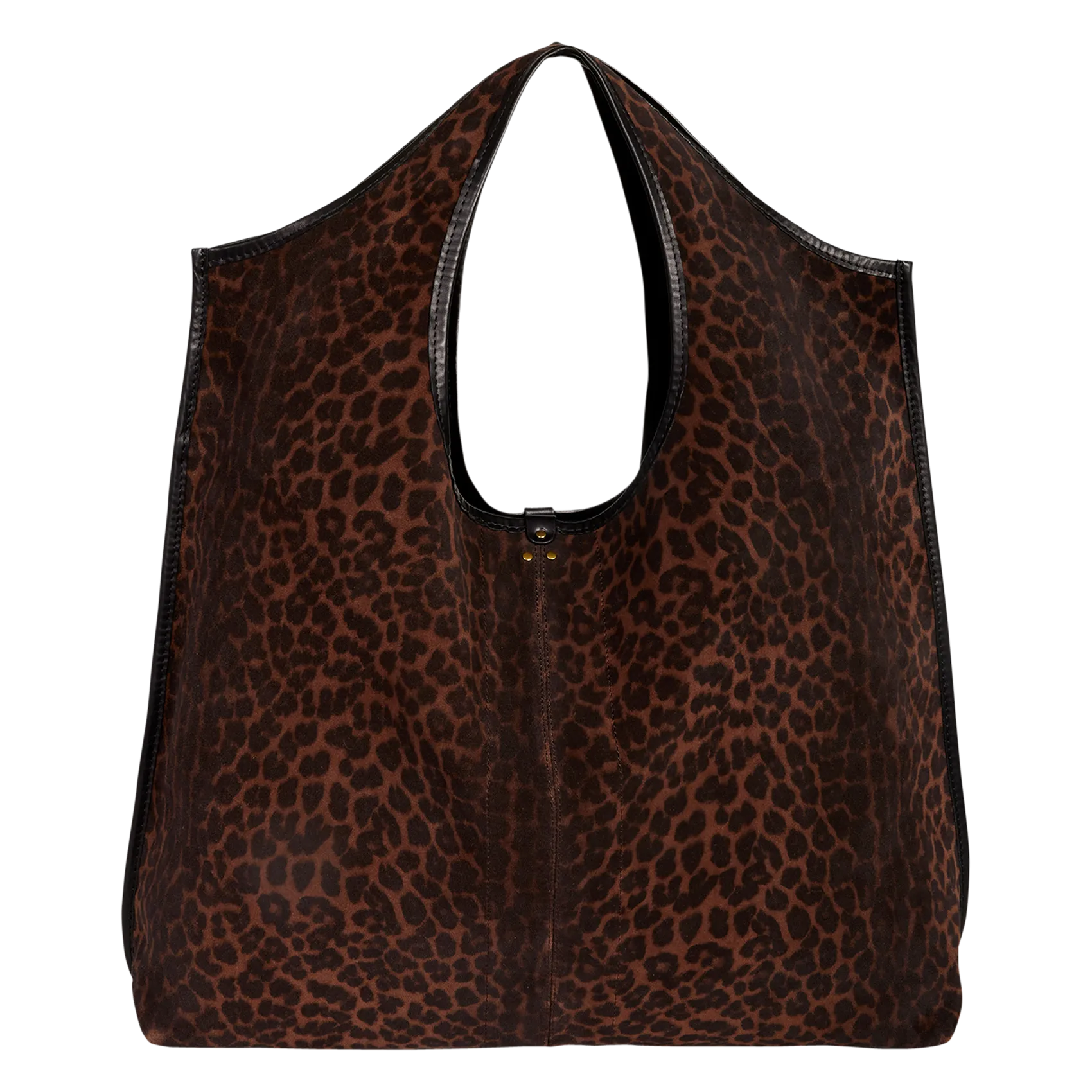 Weiche Einkaufstasche mit Animal-Print Braun PACO