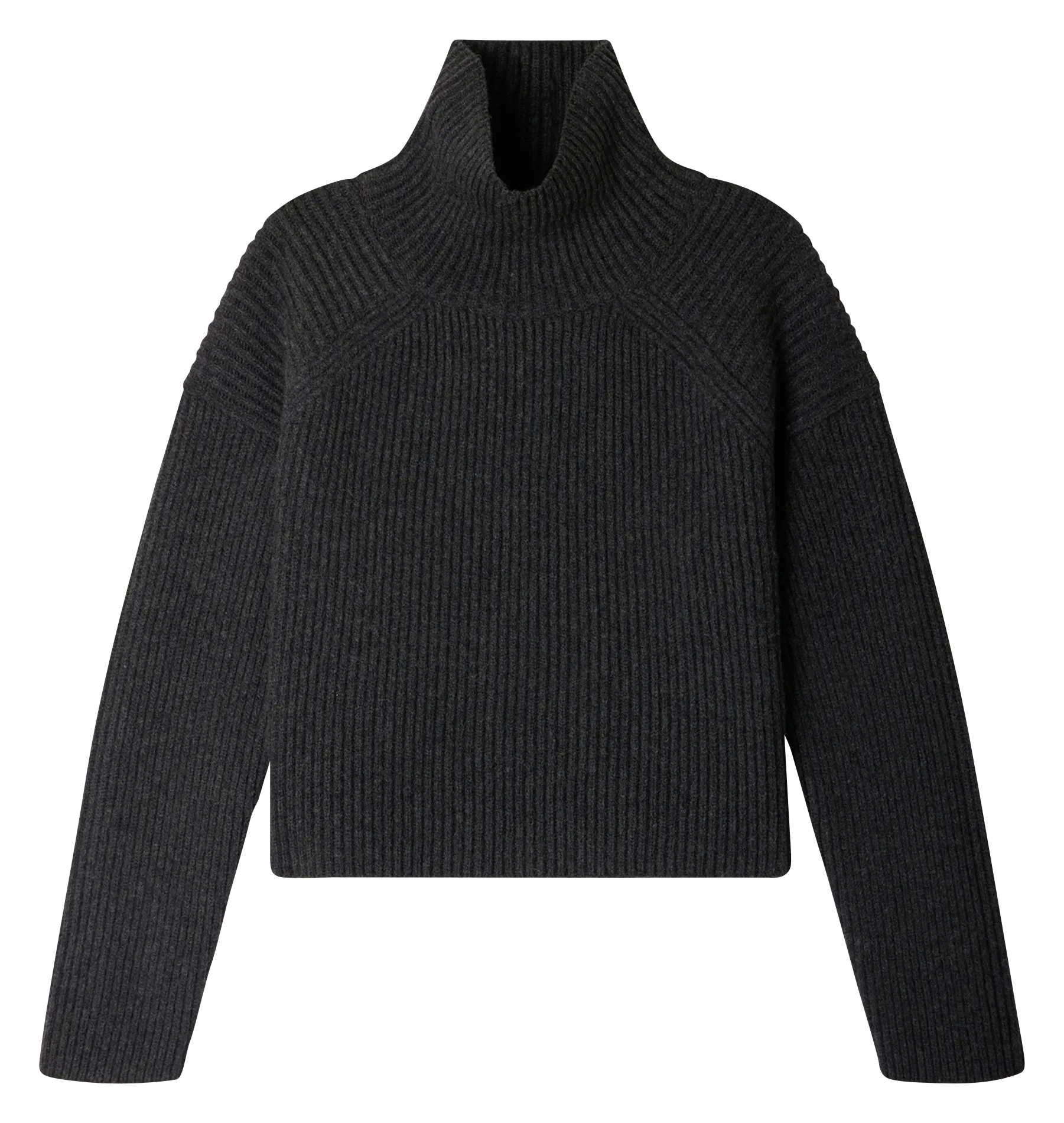 Pullover aus Wollmix mit Stehkragen Grau FLYNN
