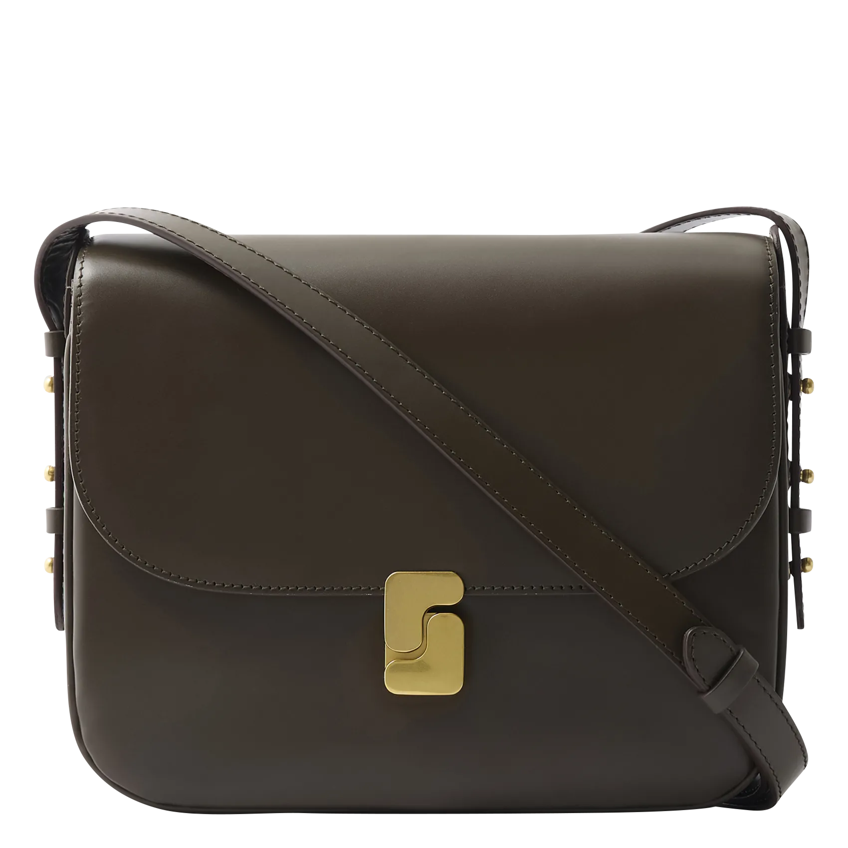 Brieftasche aus Leder Khaki BELLISSIMA MAXI
