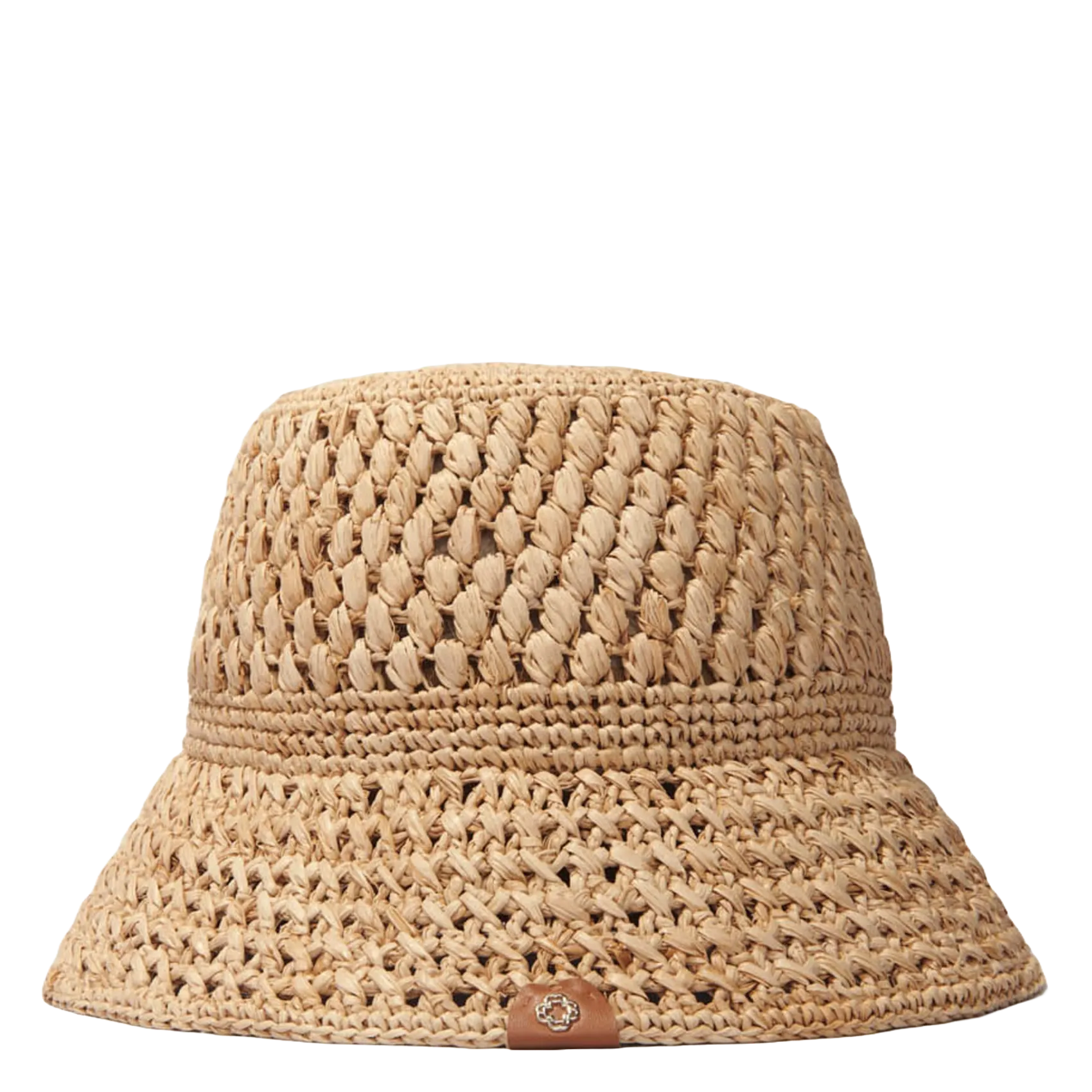 Gehäkelter Bucket Hat Beige