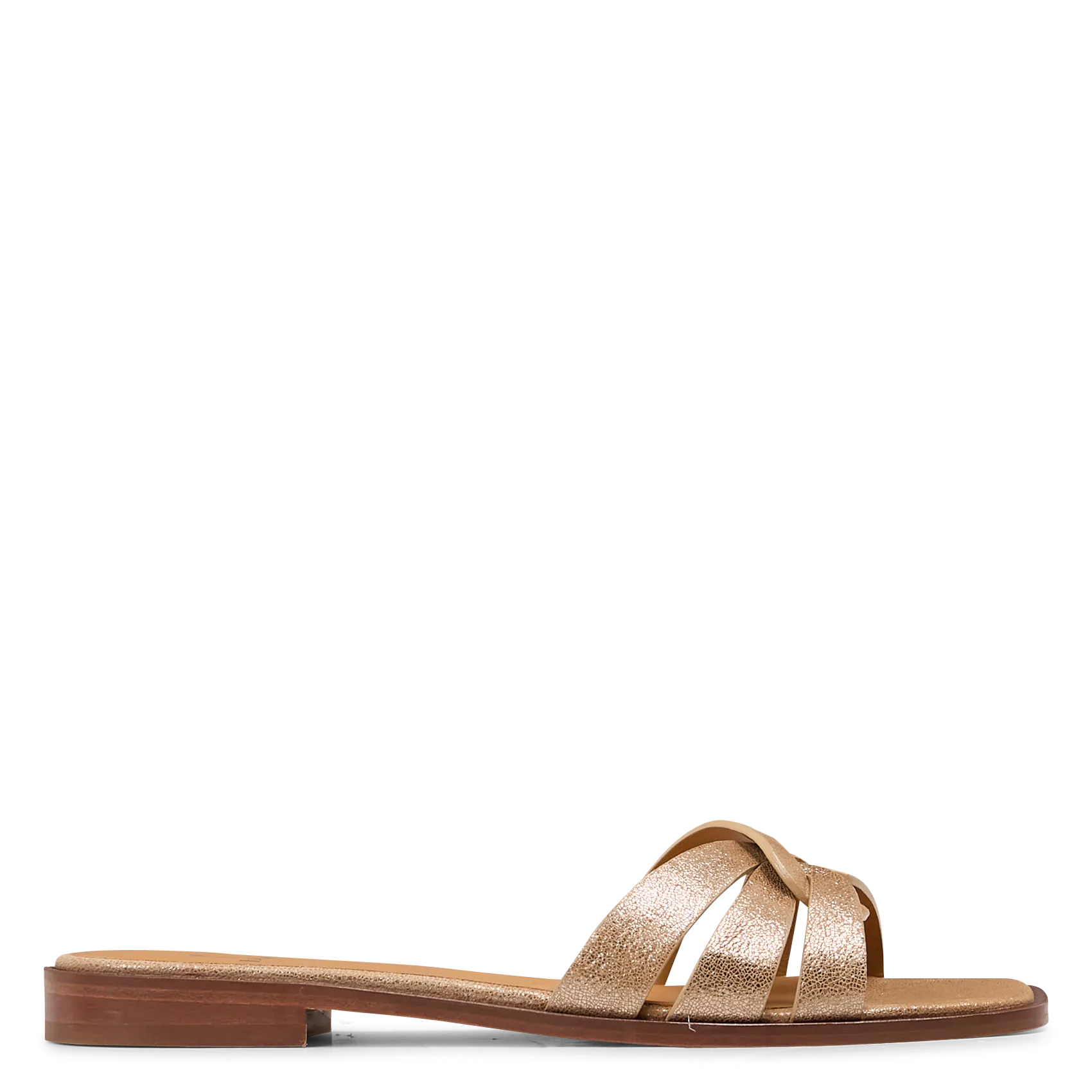 Leder-Mules Golden THAIS